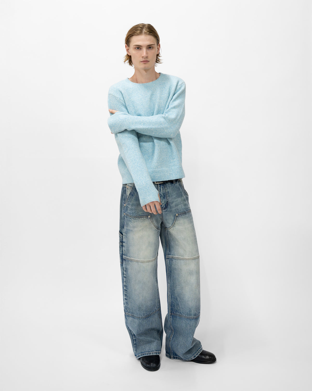 BLUE WOOL SWEATER