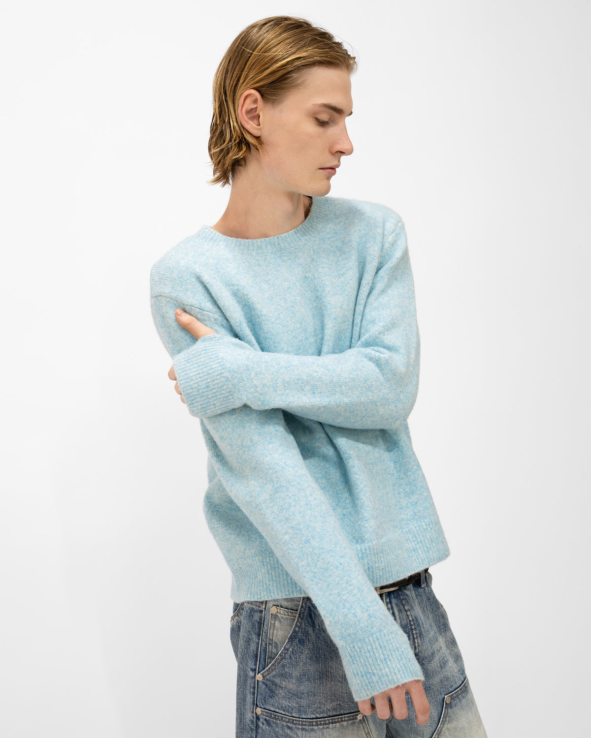 BLUE WOOL SWEATER