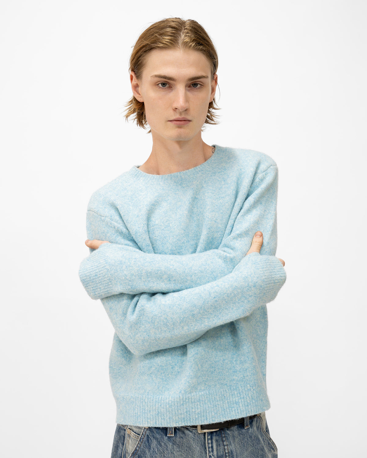 BLUE WOOL SWEATER