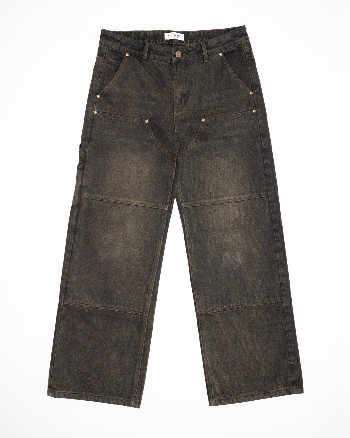 BROWN WASH DOUBLE KNEES JAPANESE SELVEDGE DENIM