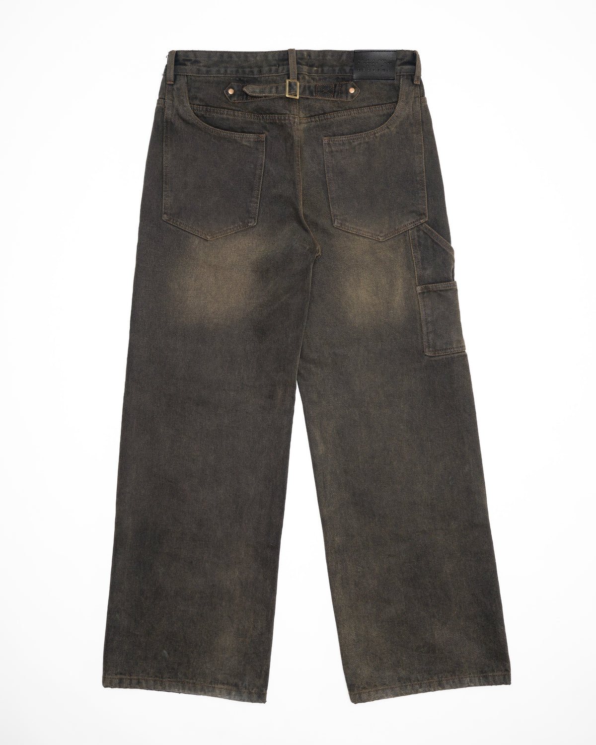 BROWN WASH DOUBLE KNEES JAPANESE SELVEDGE DENIM