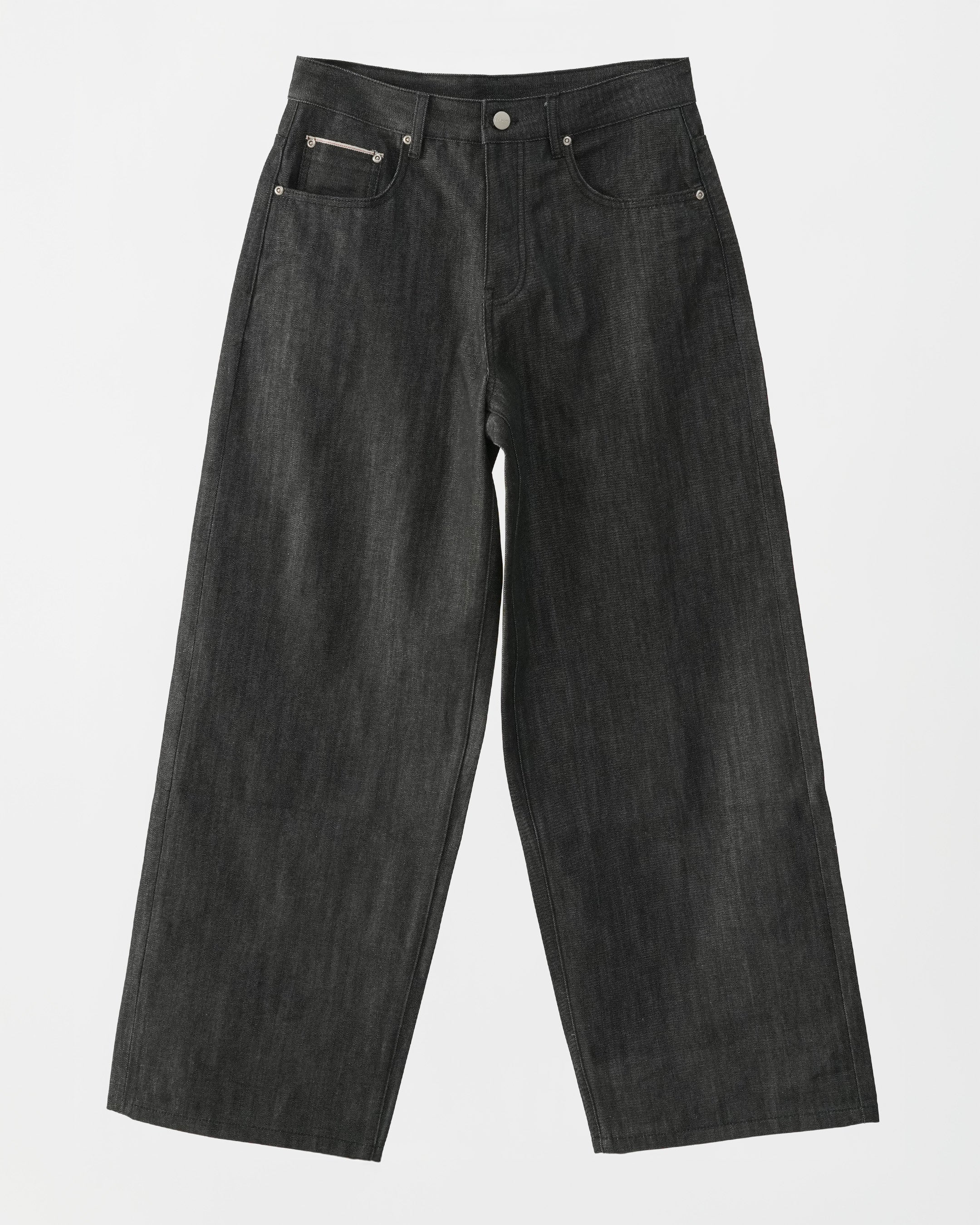 RAW BLACK JAPANESE SELVEDGE BAGGY JEANS
