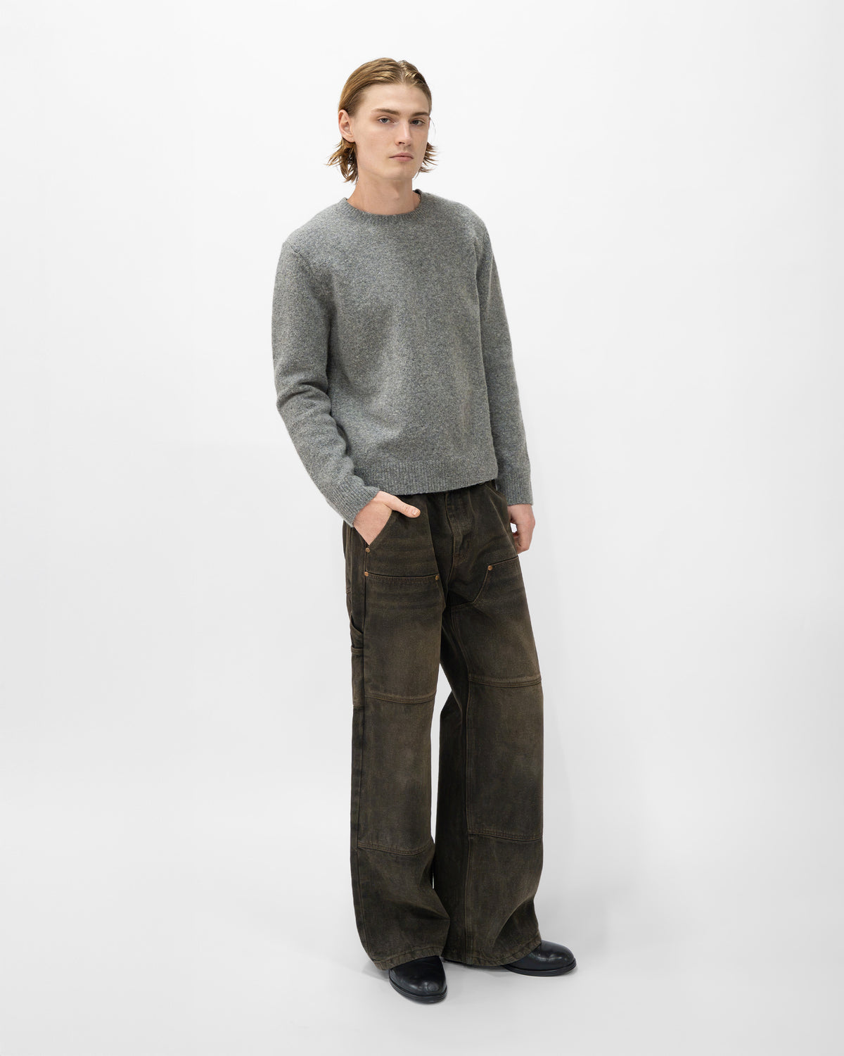GRAY WOOL SWEATER