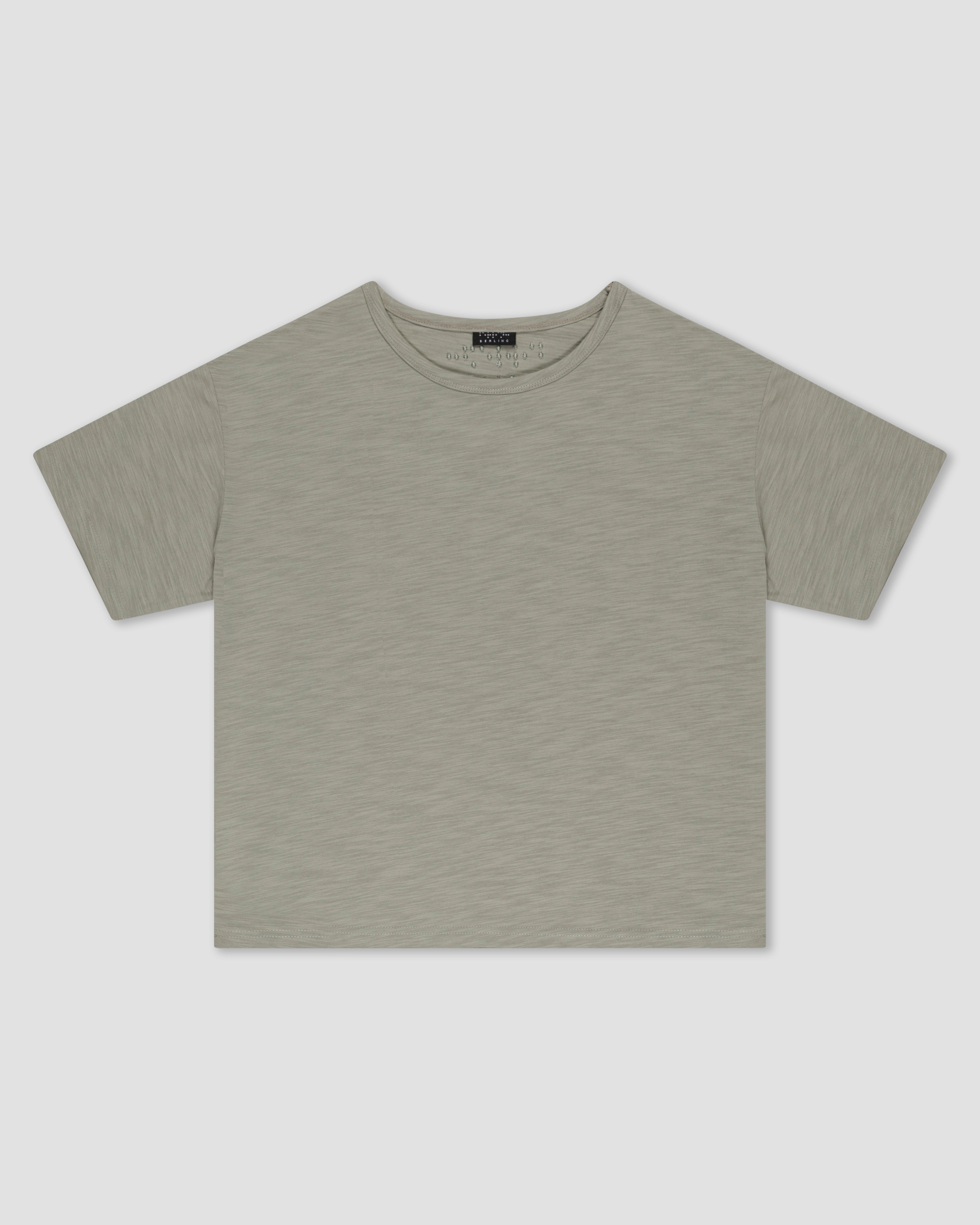 OLIVE SLUB TSHIRT