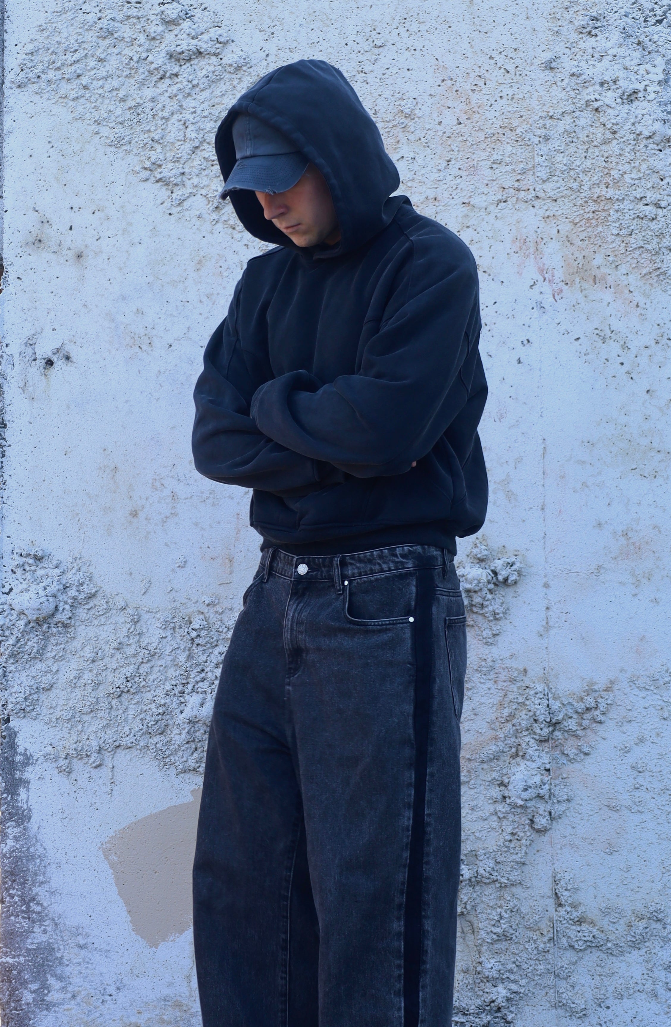 Essential Monochrome Washed Hoodie
