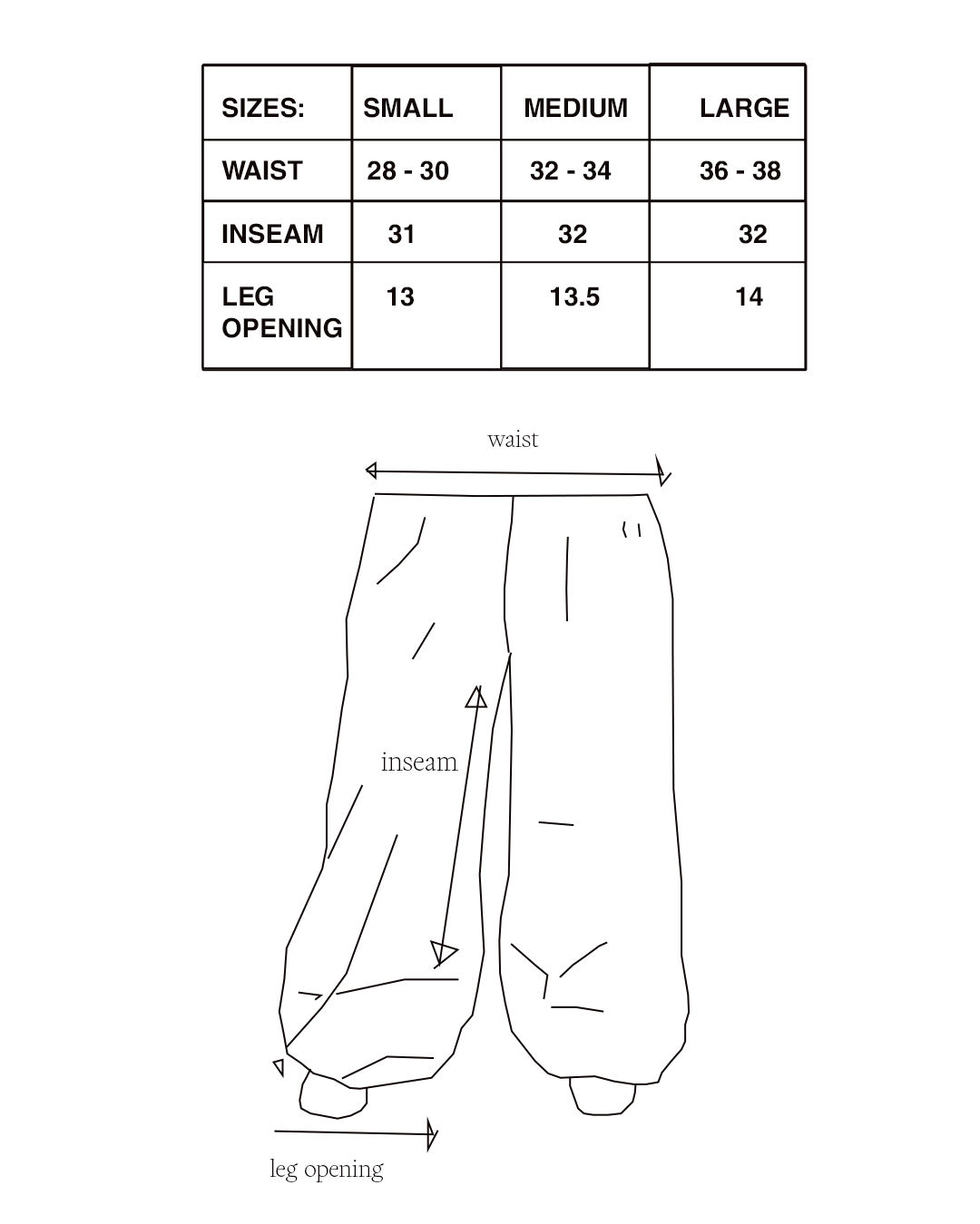 Off White Canvas Pants