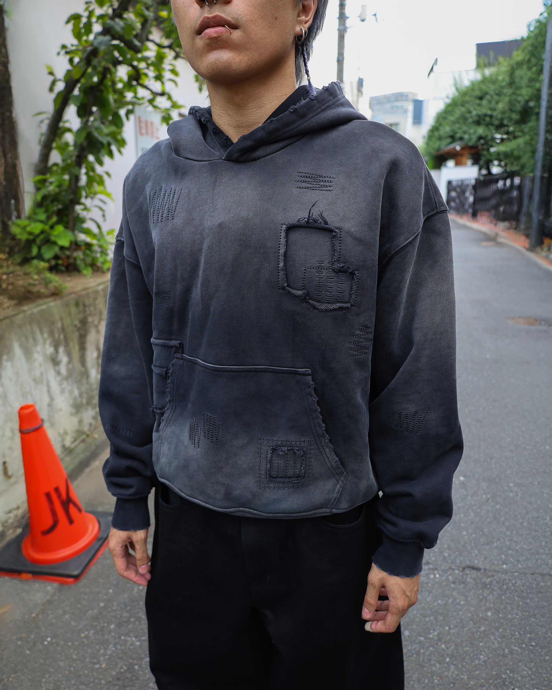 SASHIKO SUNFADED HOODIE