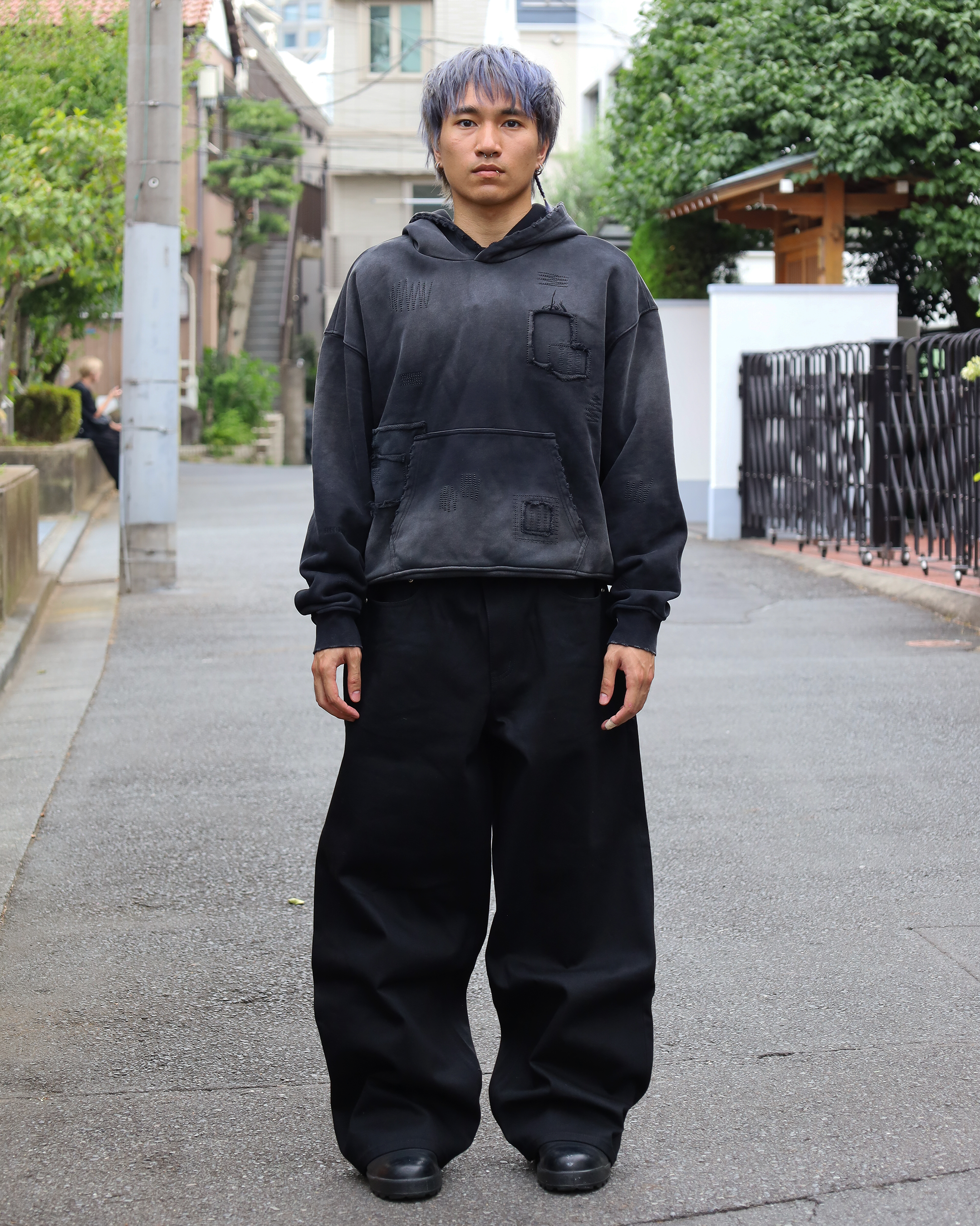 JAPANESE SELVEDGE MATTE BLACK BAGGY JEANS