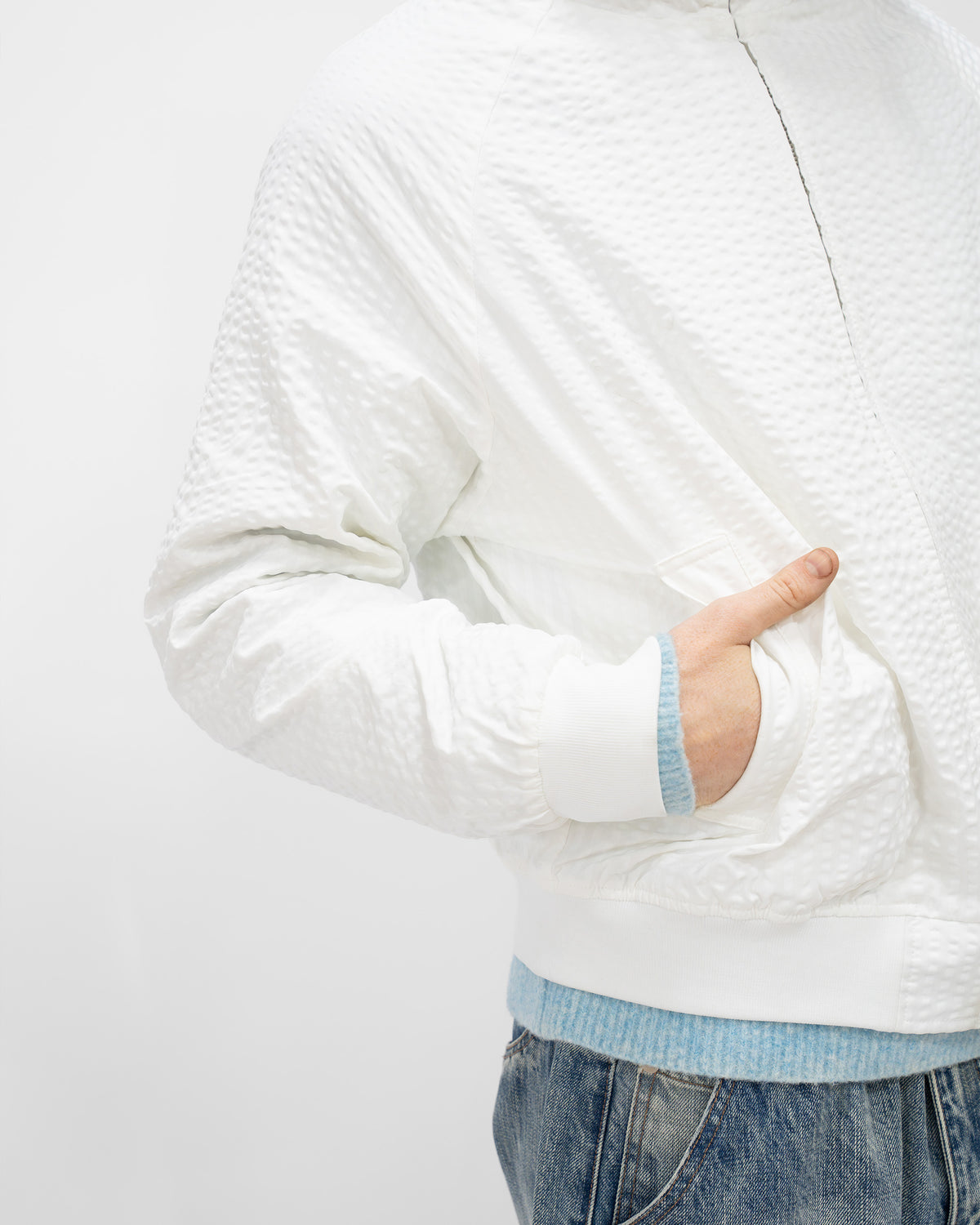 WHITE GRID JACKET
