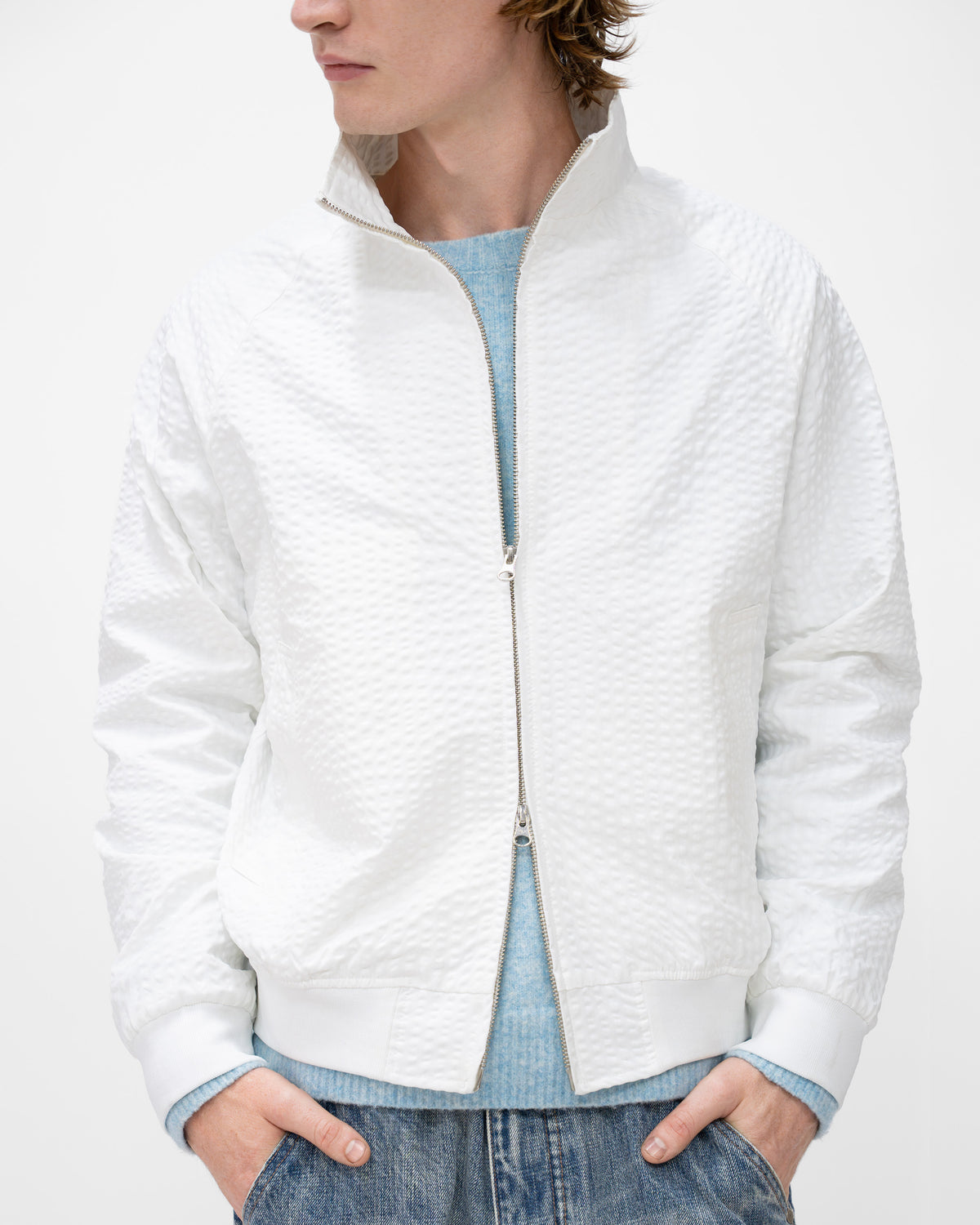 WHITE GRID JACKET