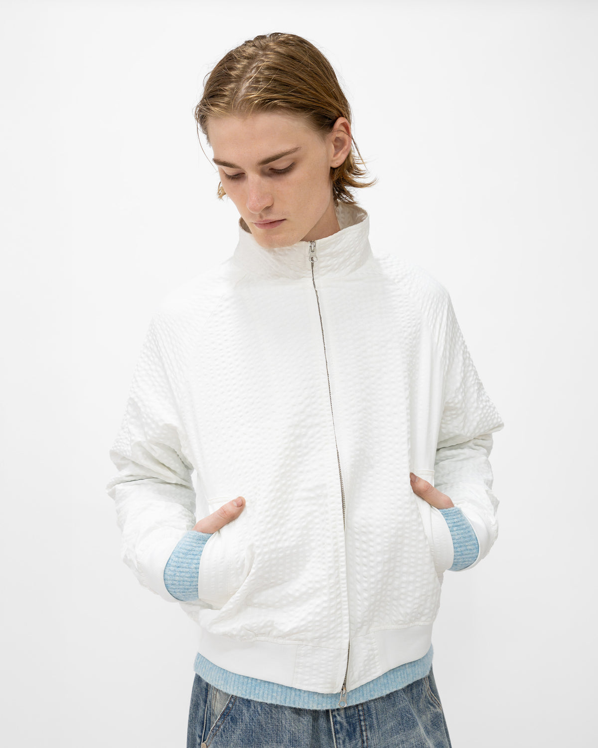 WHITE GRID JACKET