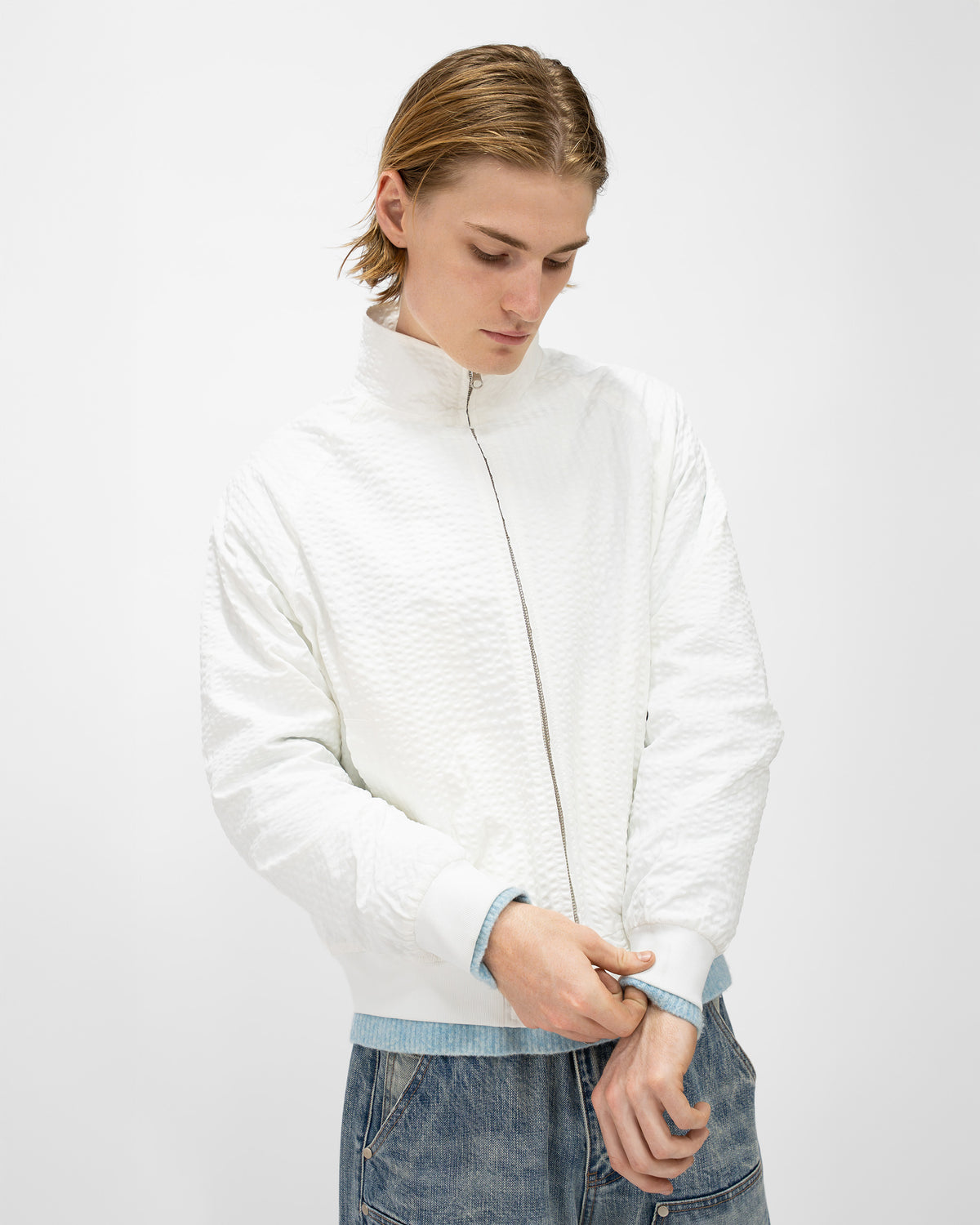 WHITE GRID JACKET
