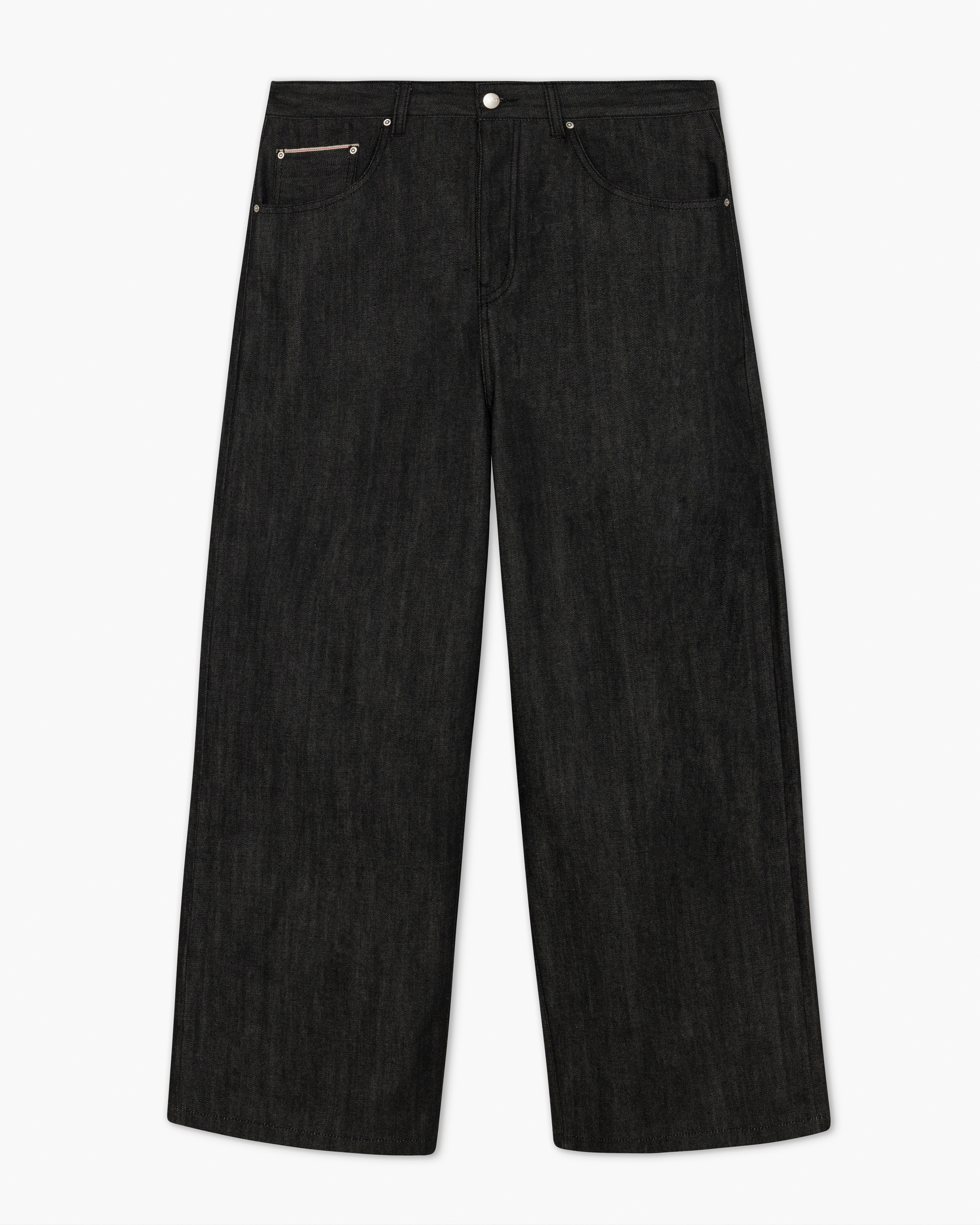 RAW BLACK JAPANESE SELVEDGE BAGGY JEANS