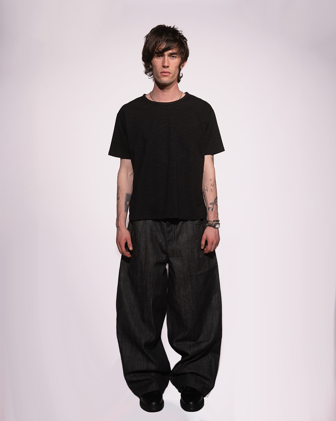 BLACK SLUB TSHIRT