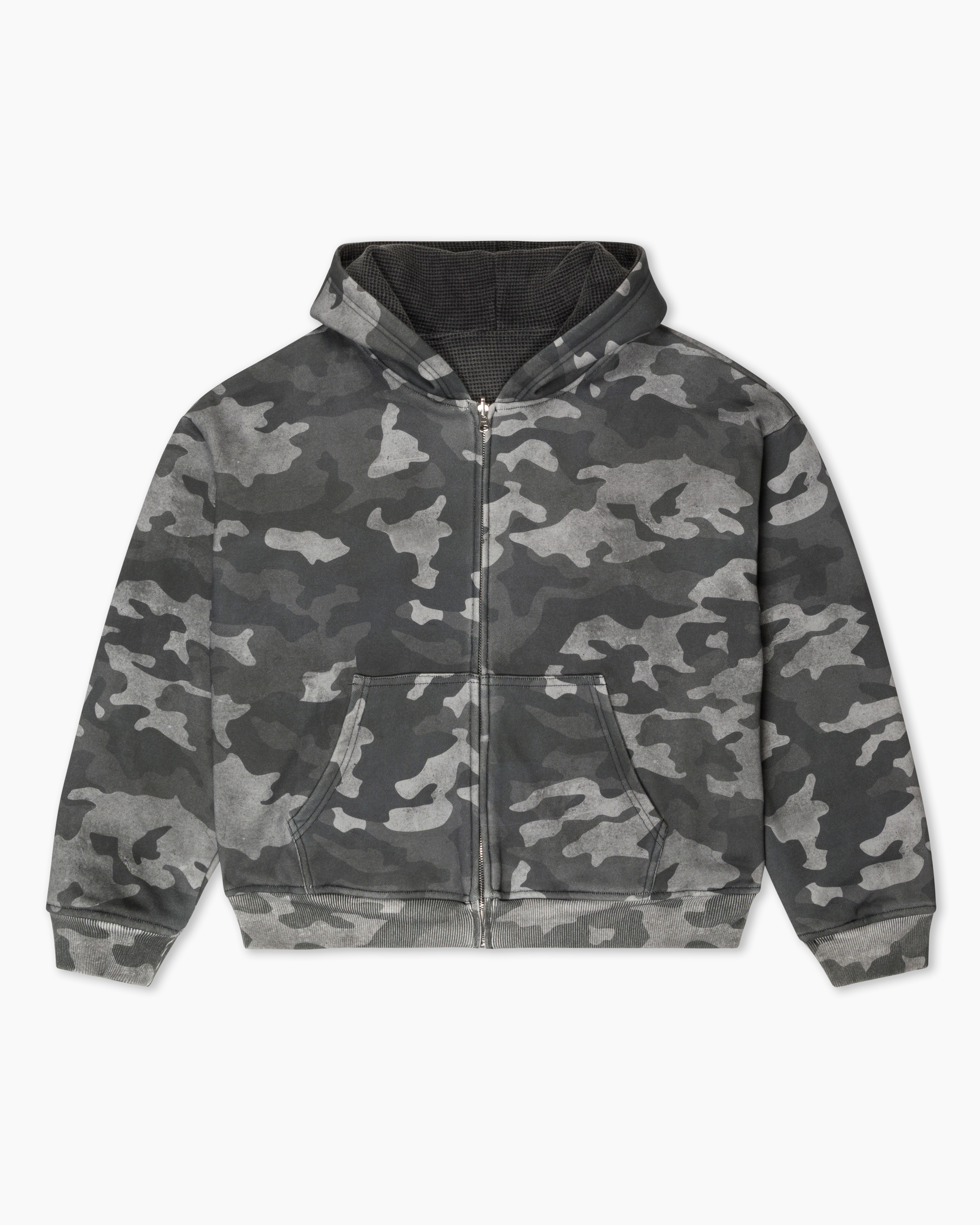REVERSIBLE CAMO ZIP UP HOODIE