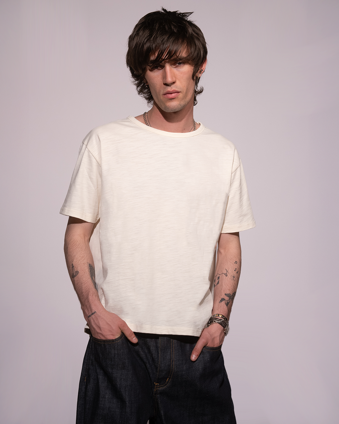 IVORY SLUB TSHIRT