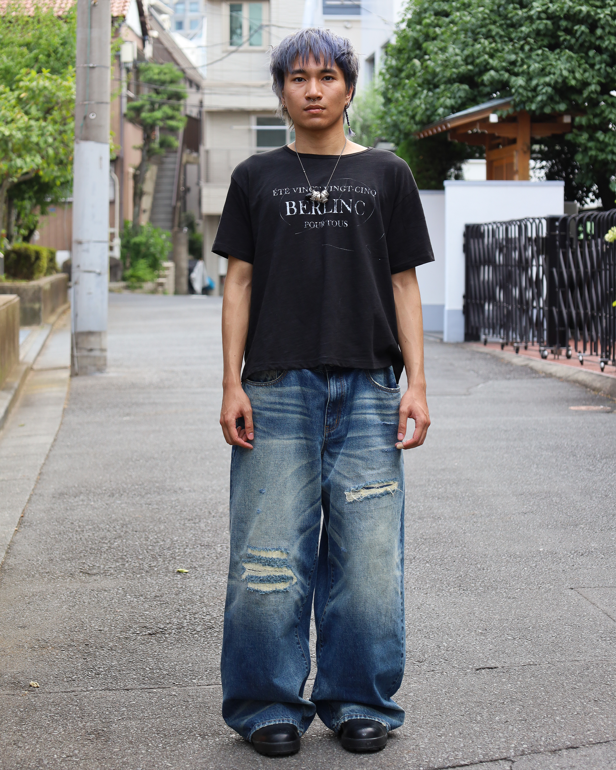 sashiko japanese selvedge baggy jeans