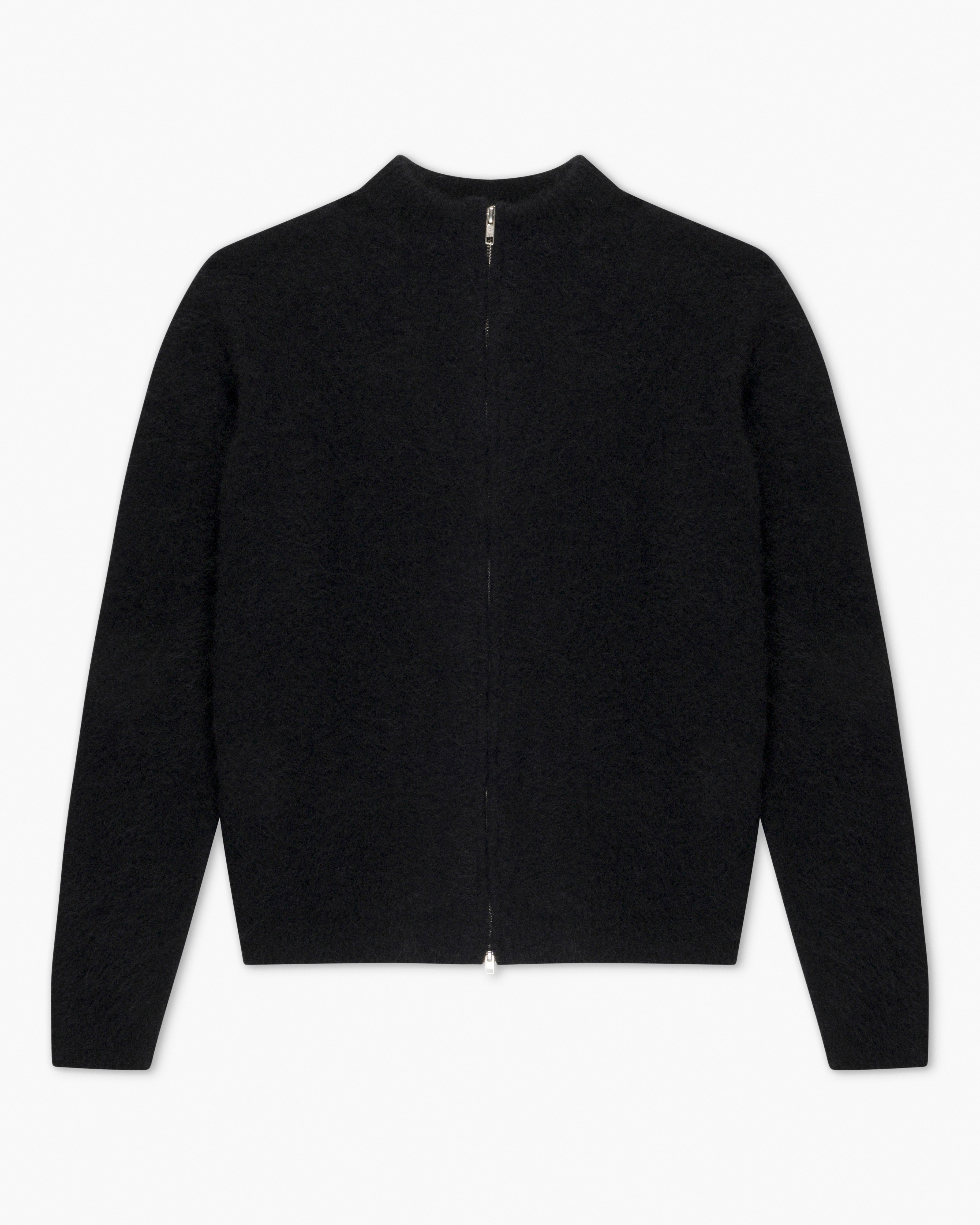 black mohair knit sweater