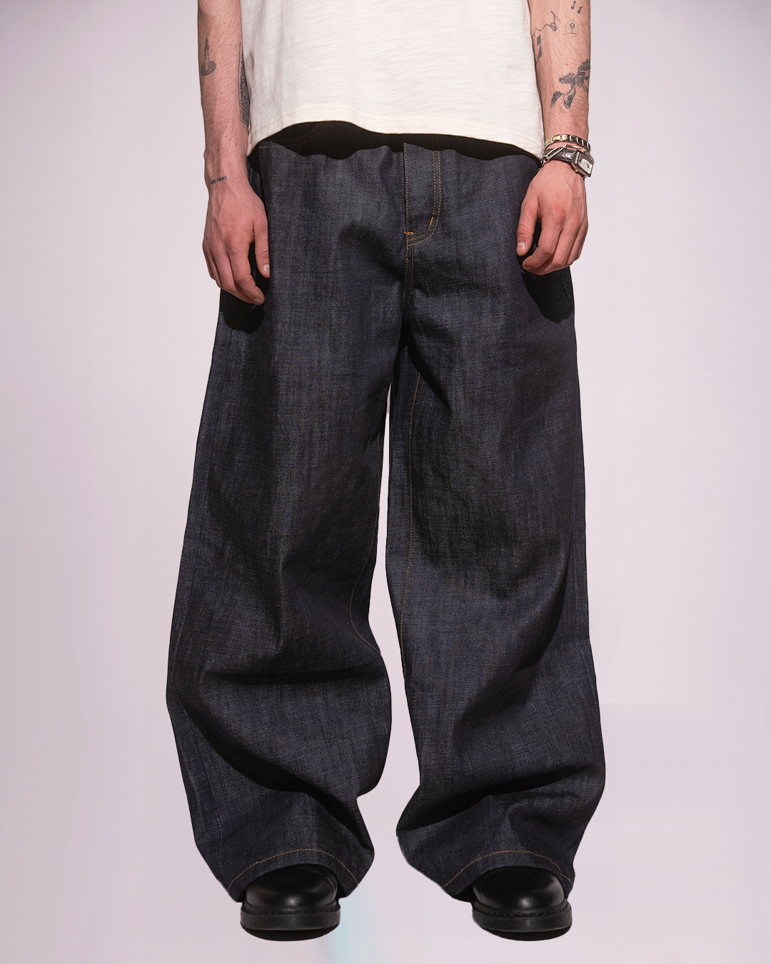 RAW INDIGO JAPANESE SELVEDGE BAGGY JEANS