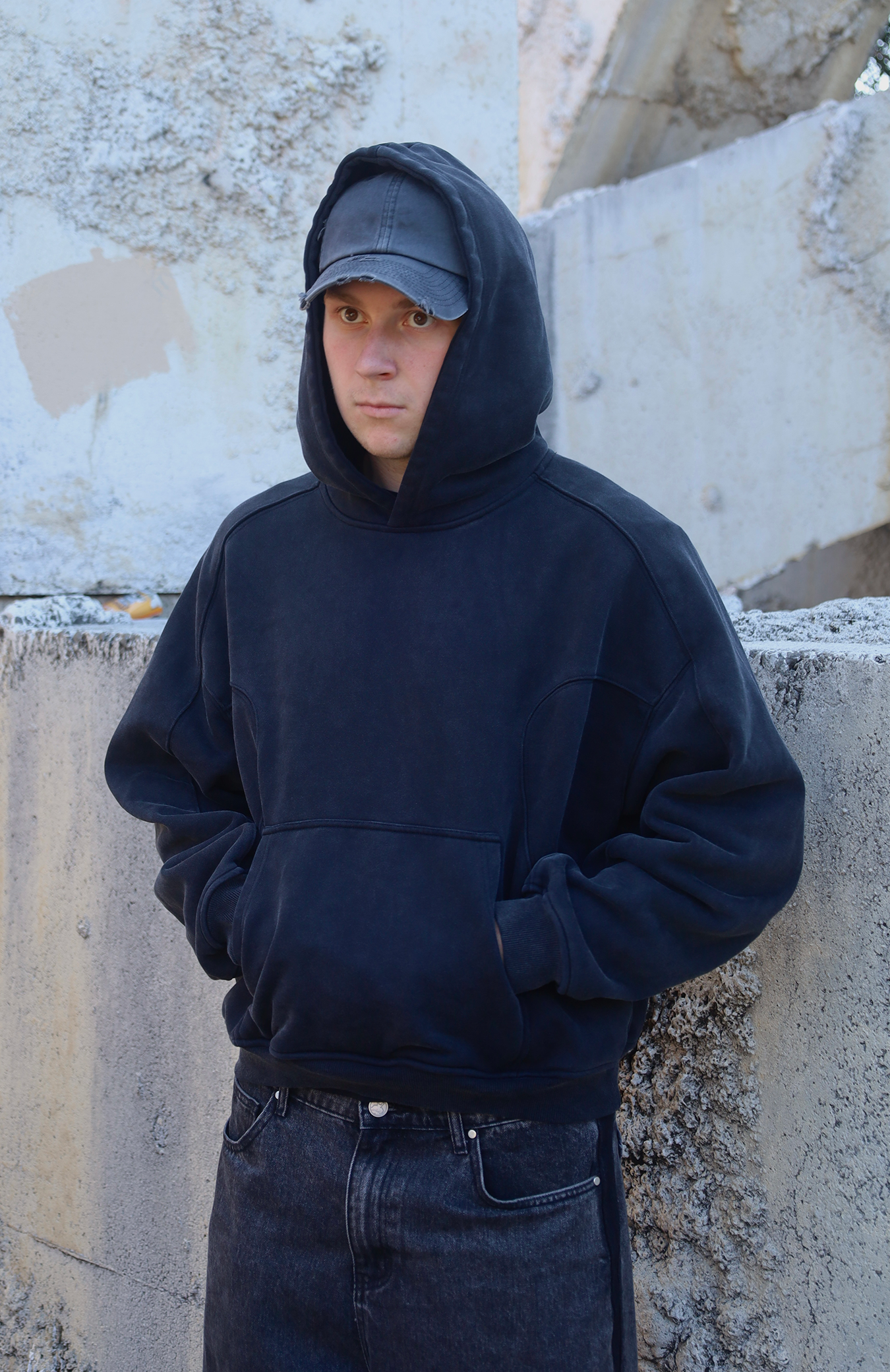 Essential Monochrome Washed Hoodie