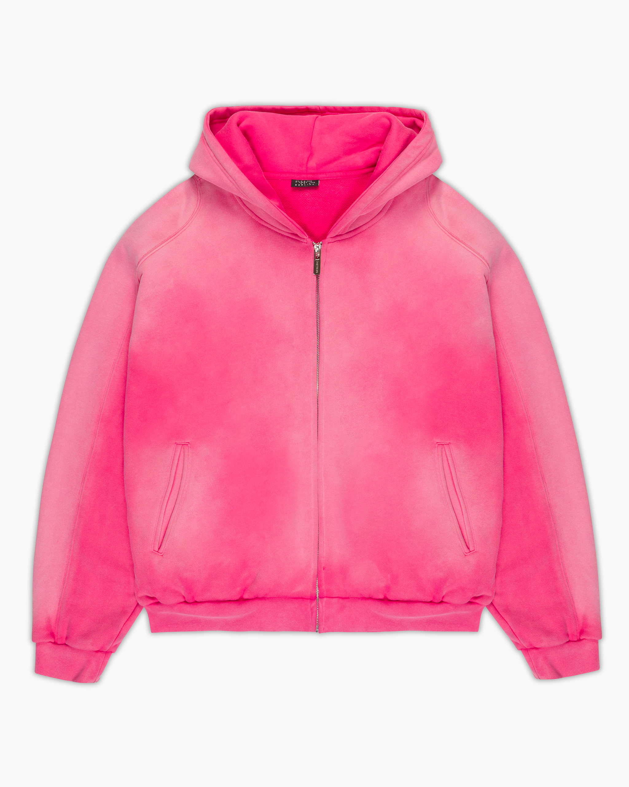 SUNFADED PINK ZIP UP HOODIE