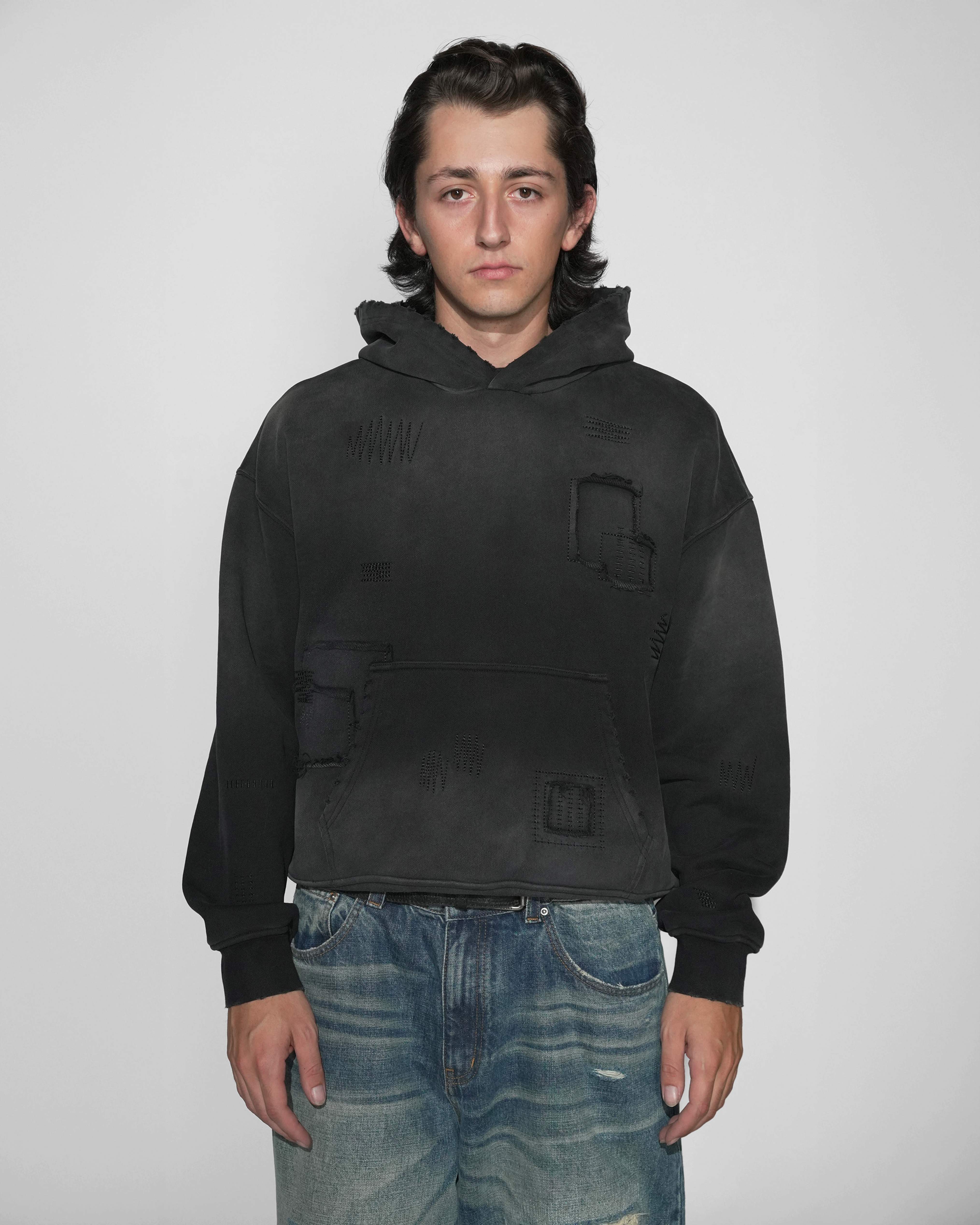 SASHIKO SUNFADED HOODIE