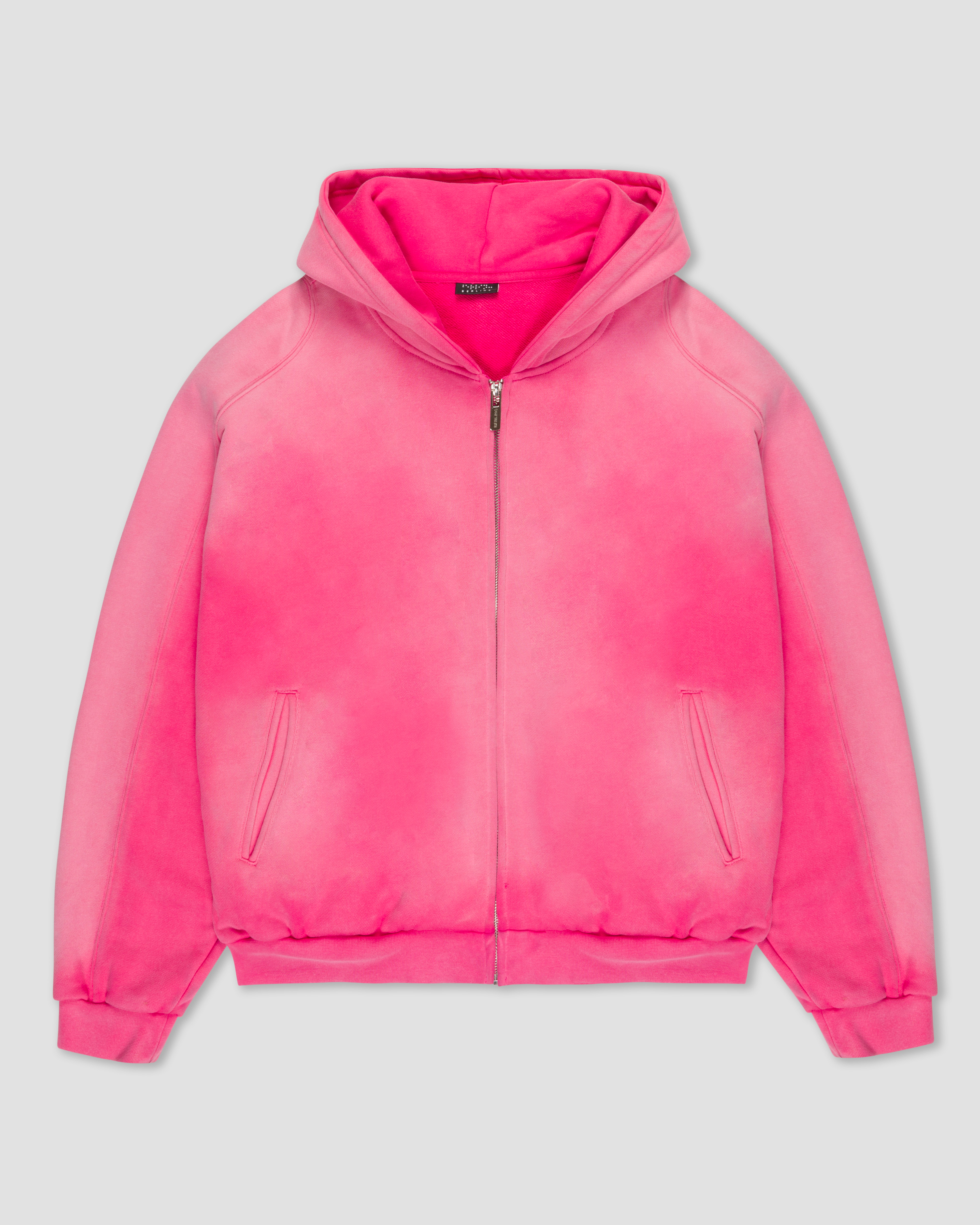 SUNFADED PINK ZIP UP HOODIE