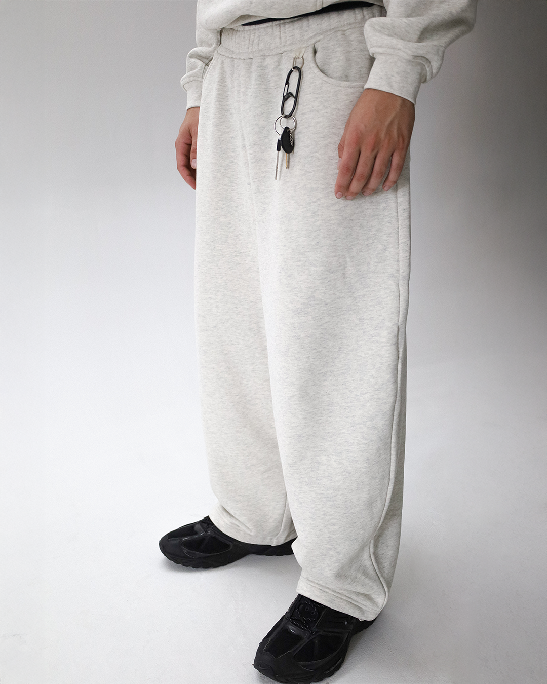 heather gray baggy sweatpants