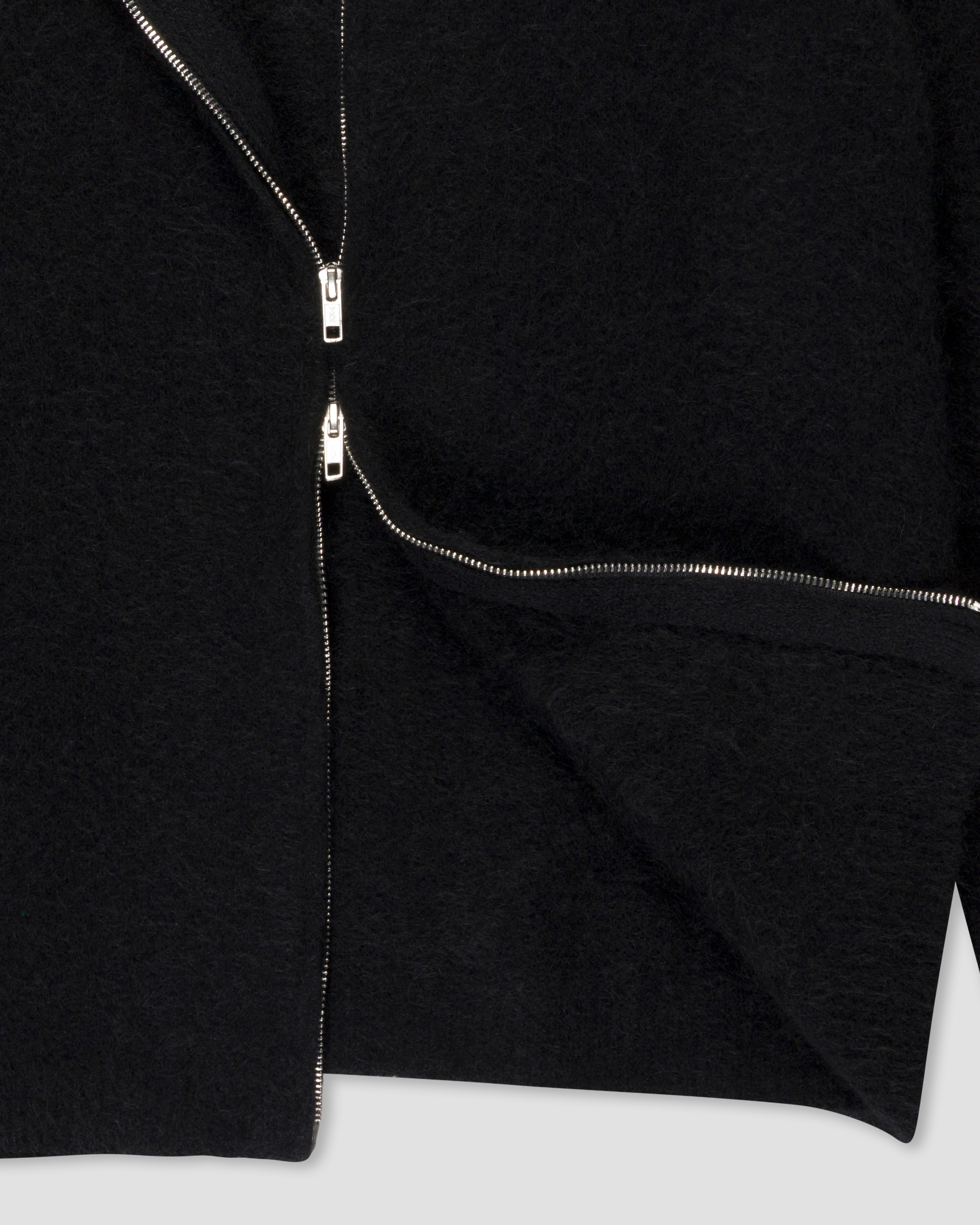 black mohair knit sweater