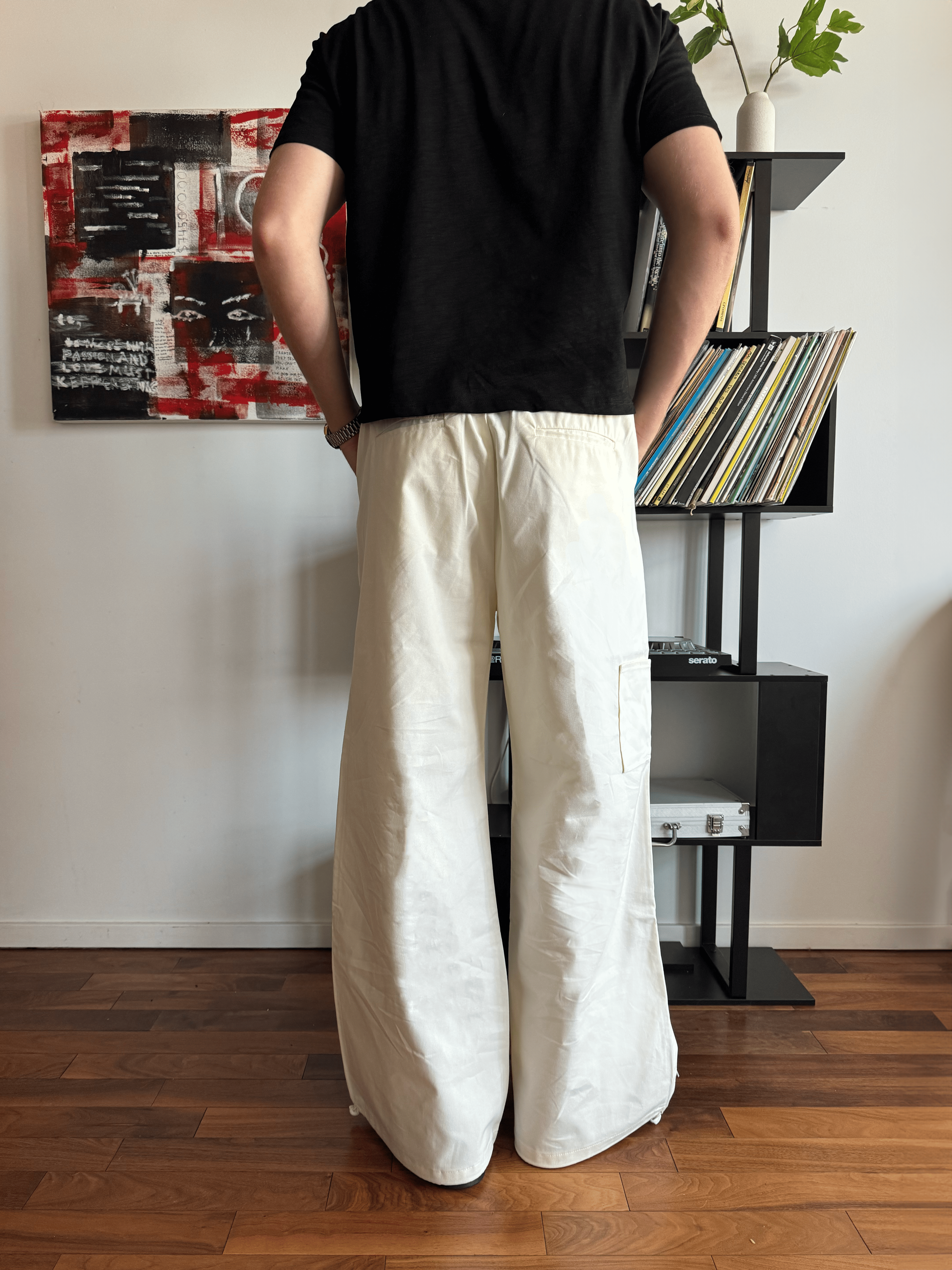 Off White Canvas Pants