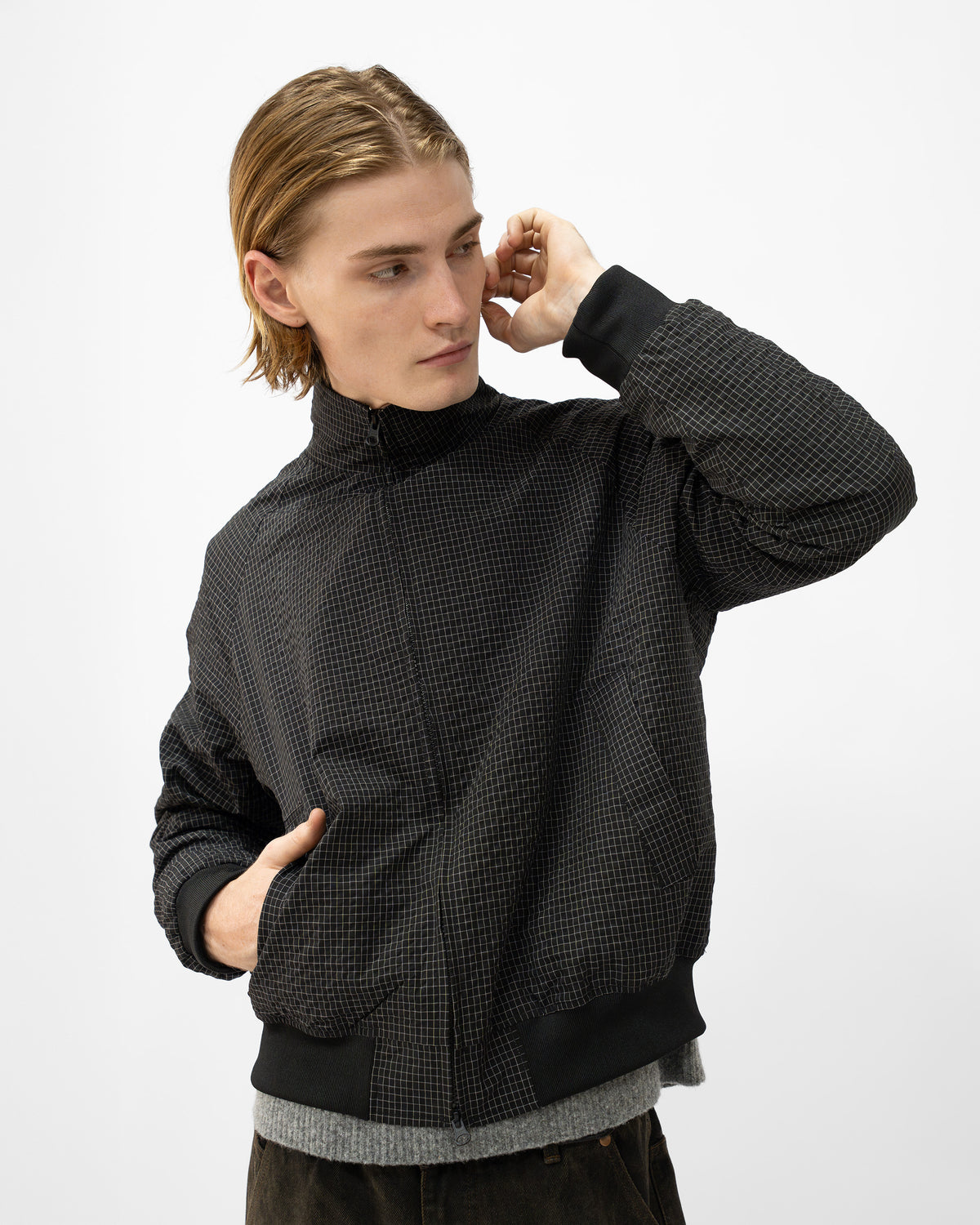 BLACK GRID JACKET
