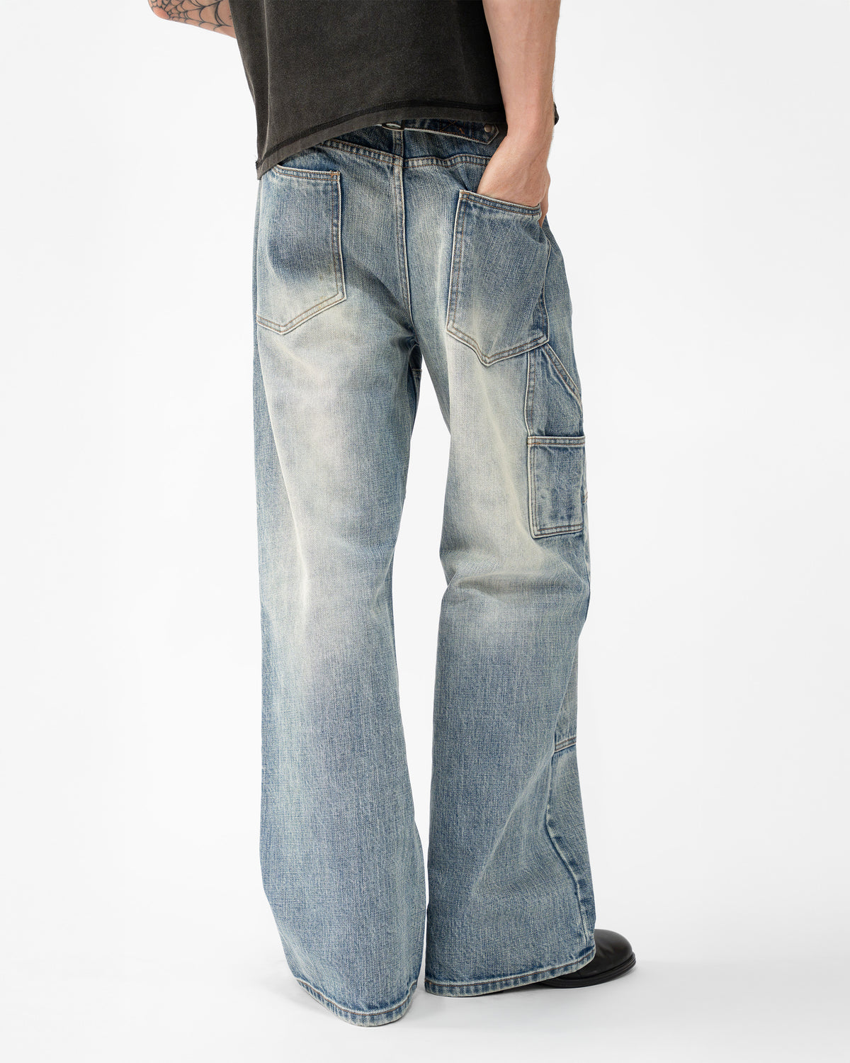 LIGHTWASH DOUBLE KNEES JAPANESE SELVEDGE DENIM