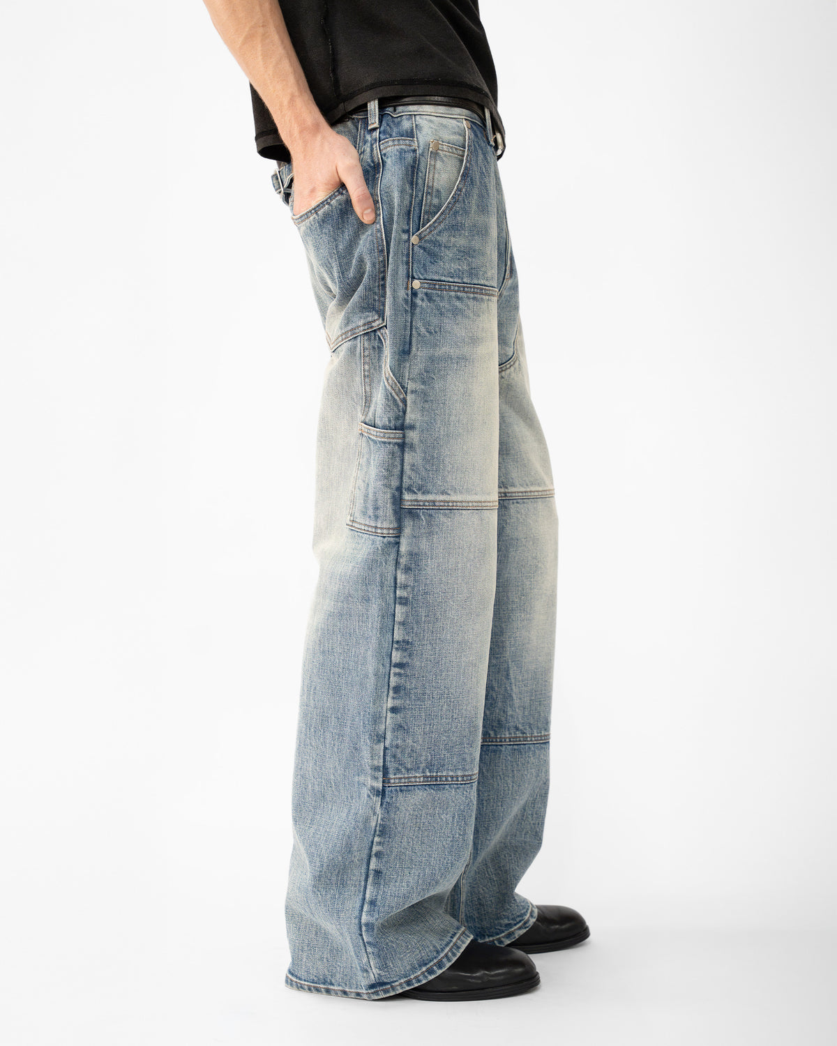 LIGHTWASH DOUBLE KNEES JAPANESE SELVEDGE DENIM