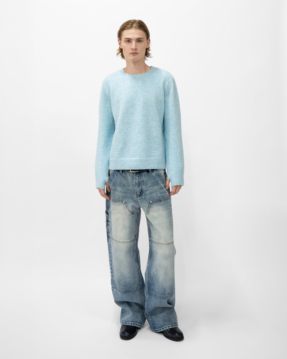 BLUE WOOL SWEATER
