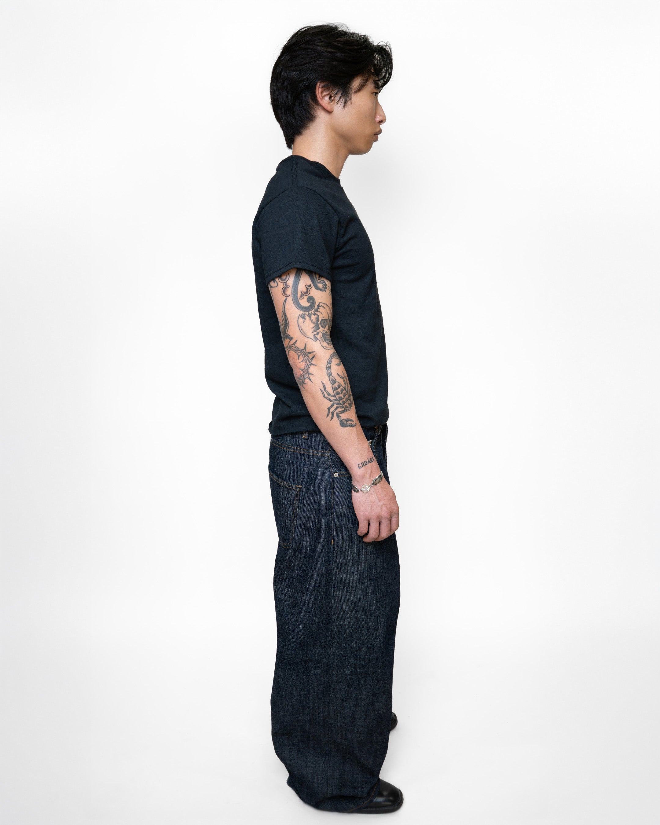 RAW INDIGO JAPANESE SELVEDGE BAGGY JEANS