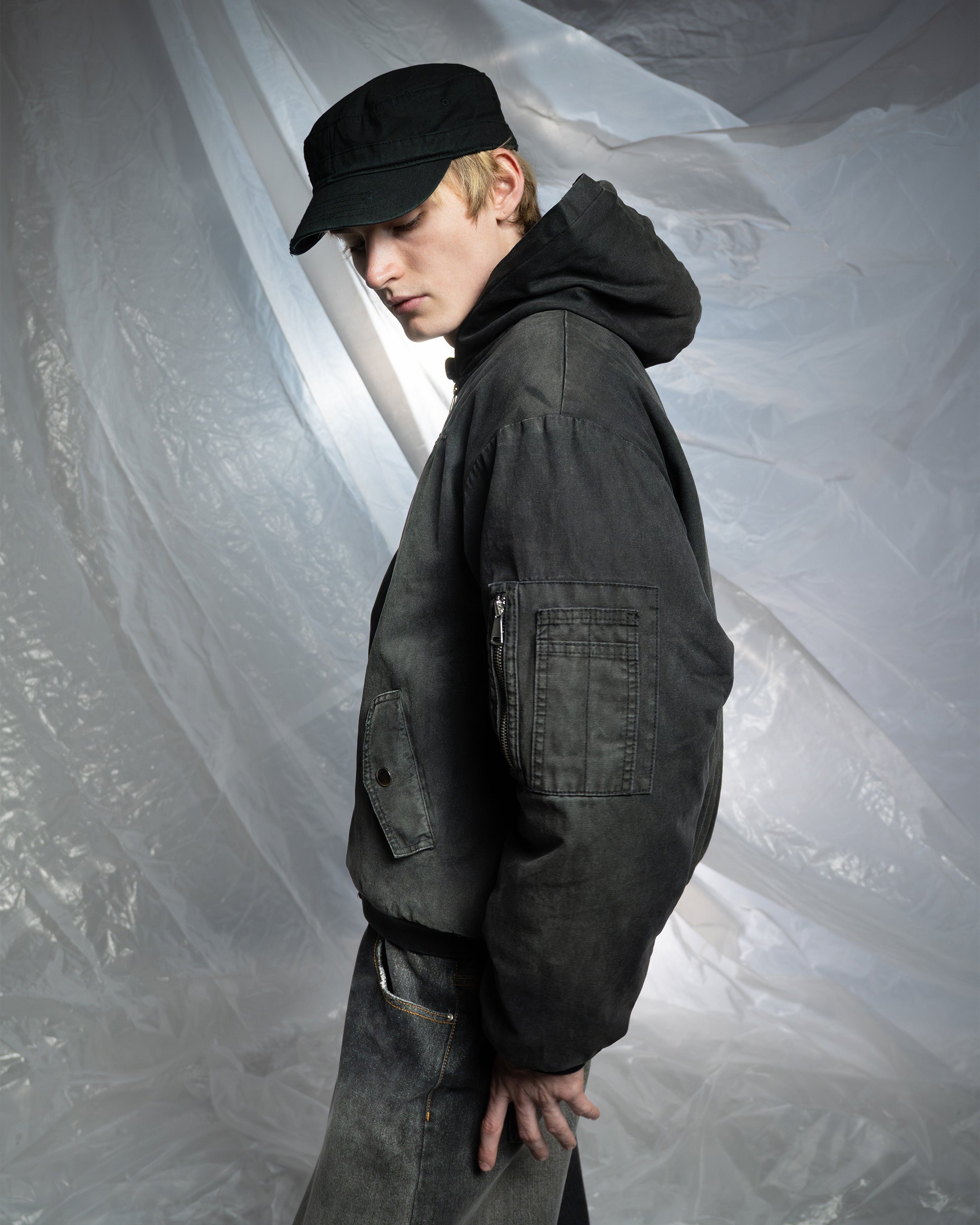 WASHED BOMBER JACKET