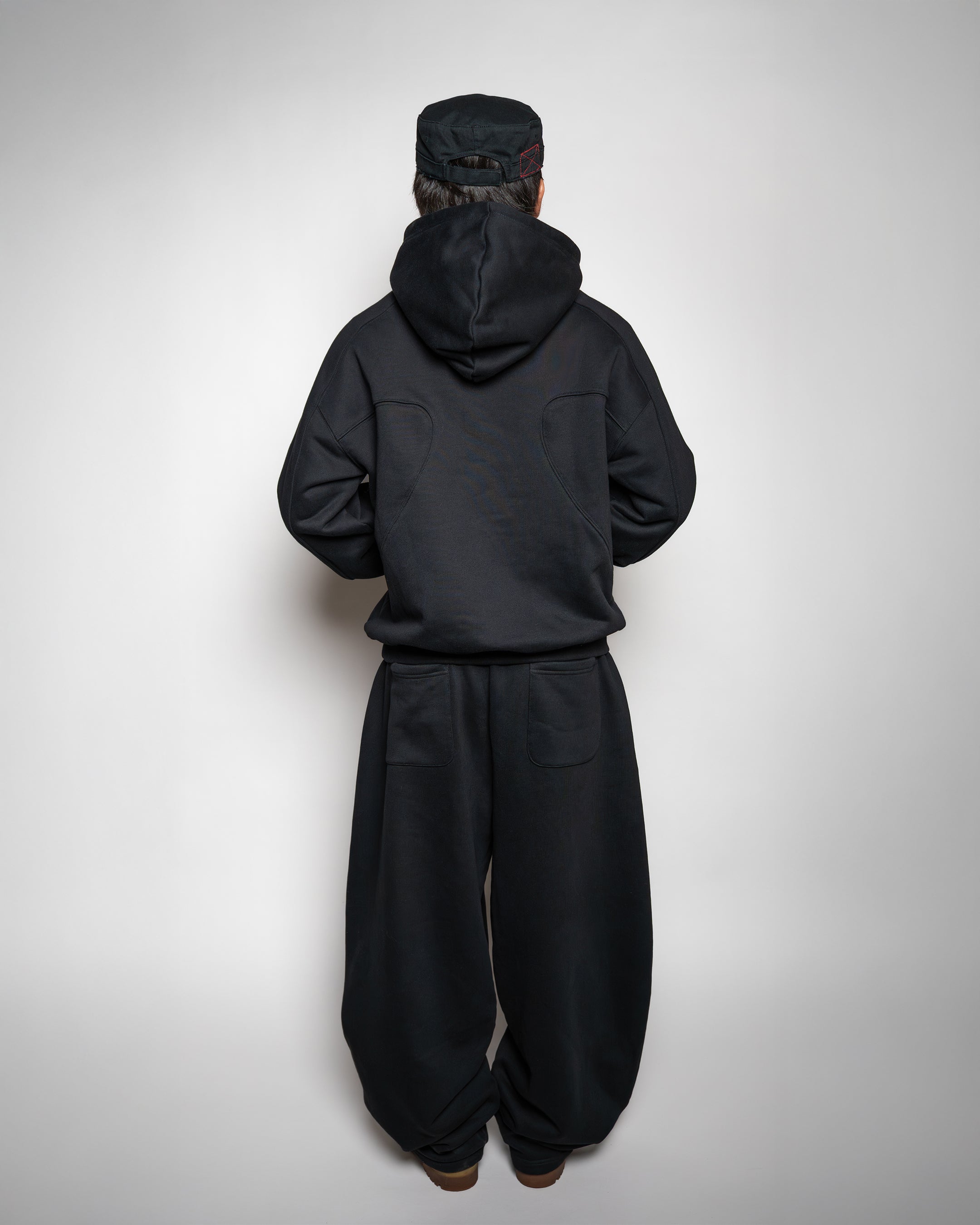 BLACK BAGGY SWEATPANTS