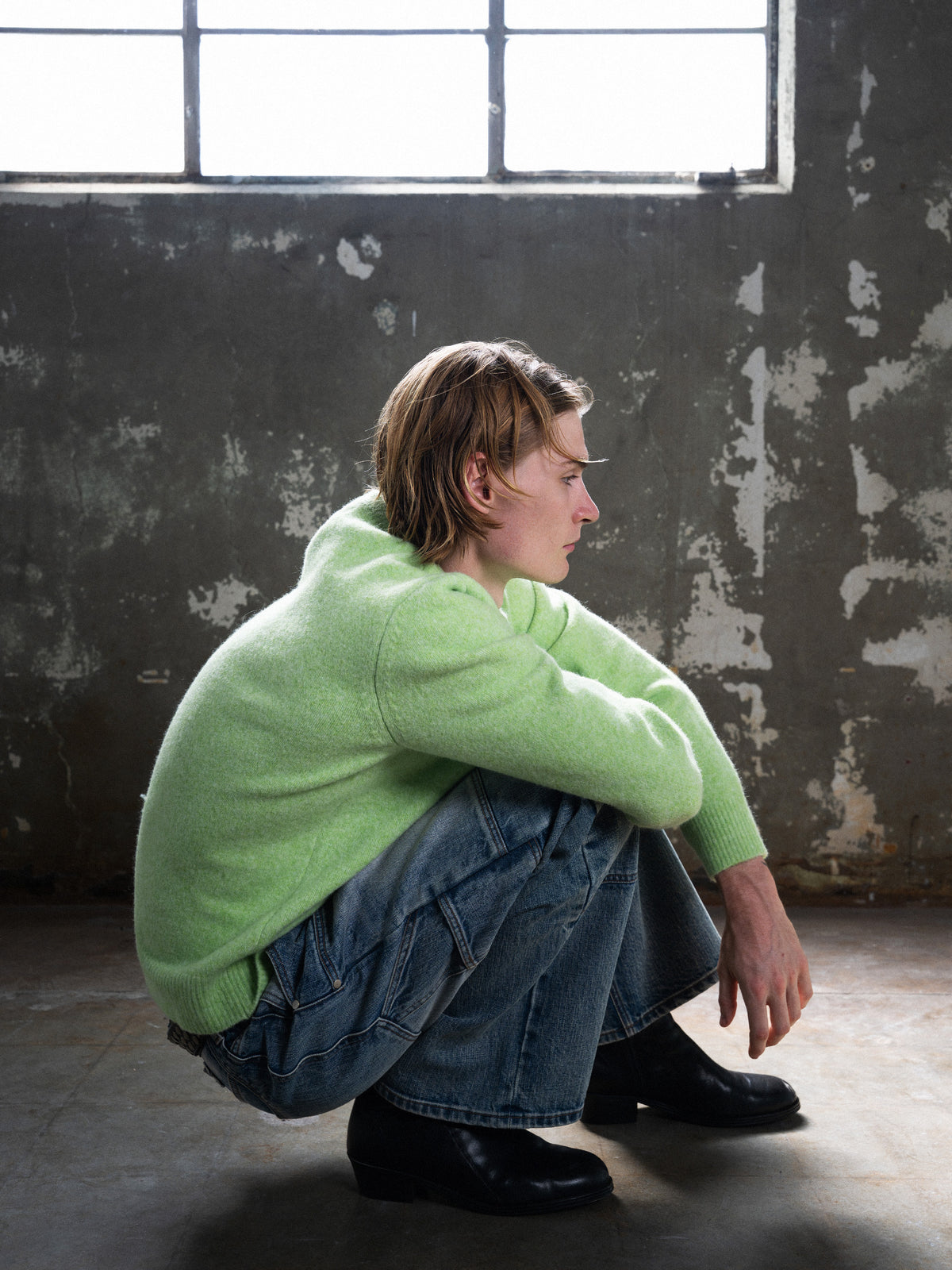 GREEN WOOL SWEATER