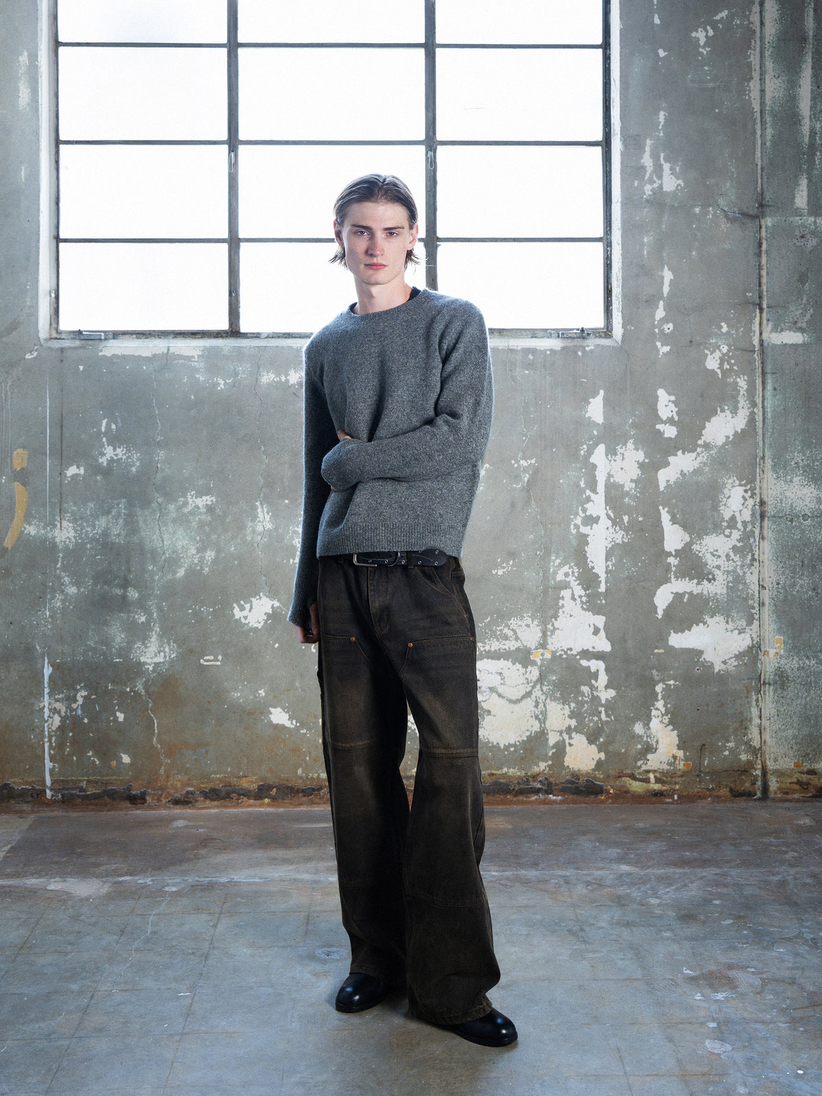 GRAY WOOL SWEATER