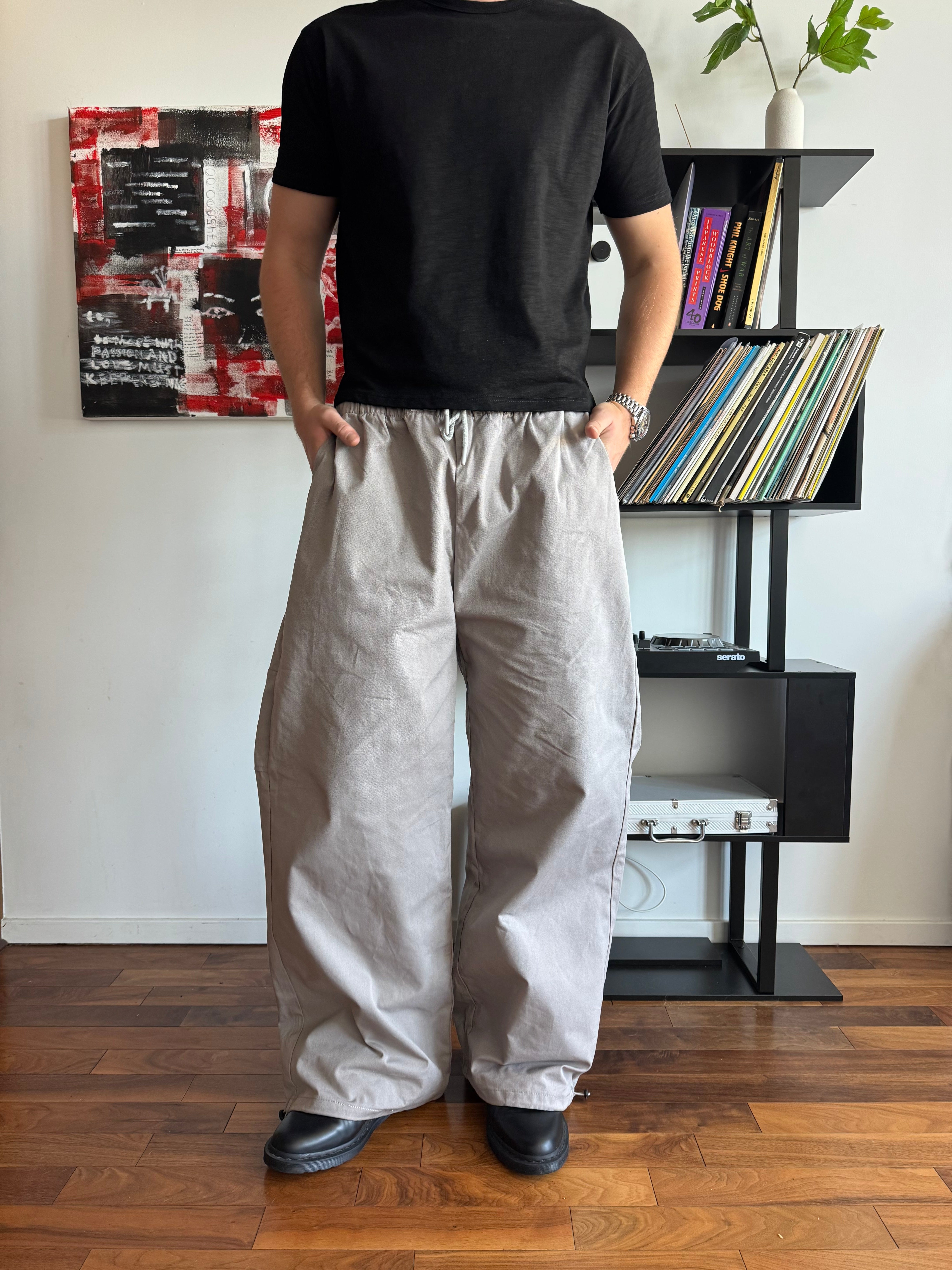 Gray Canvas Pants