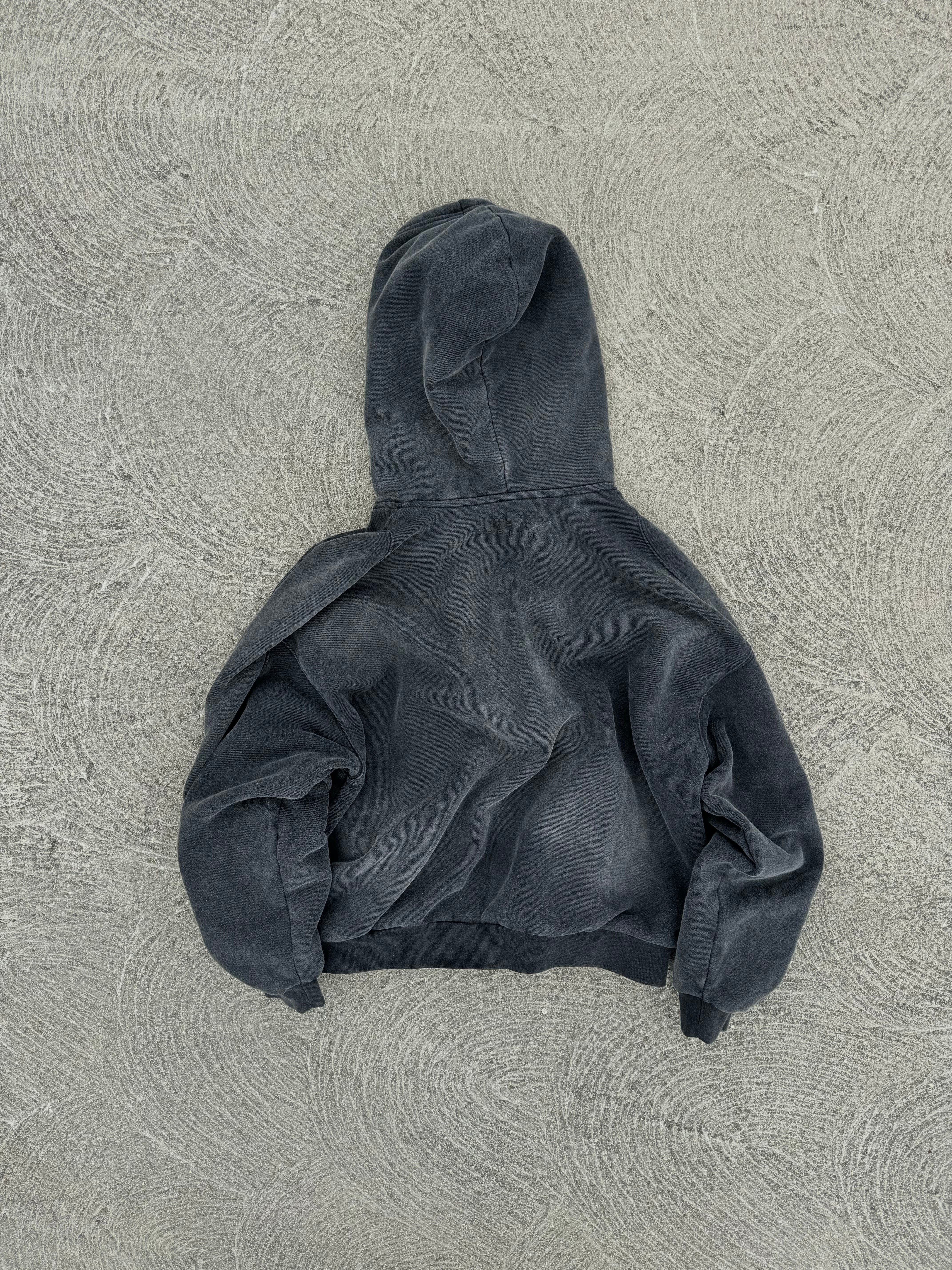 SUNFADED BLACK ZIP UP