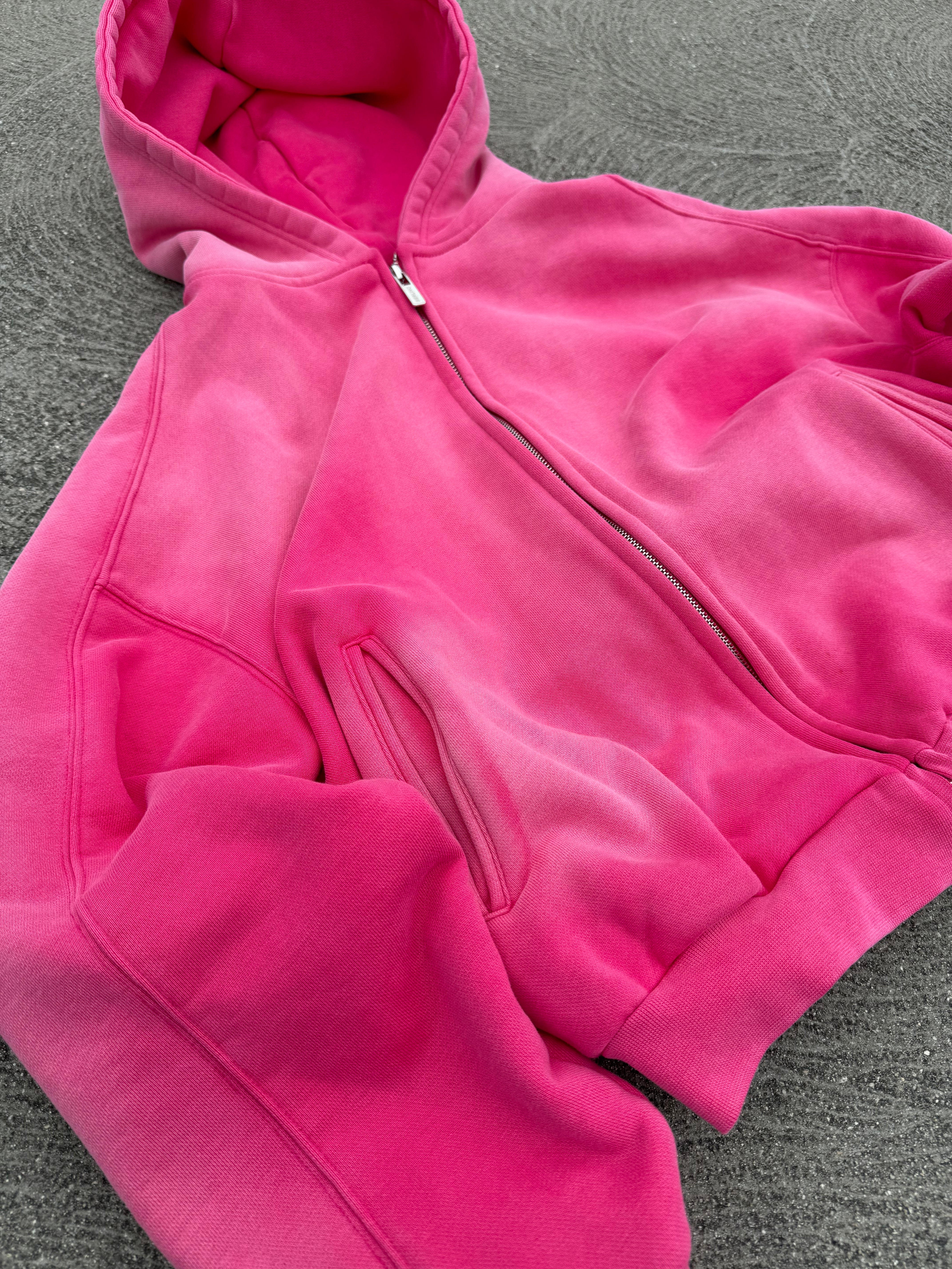 SUNFADED PINK ZIP UP