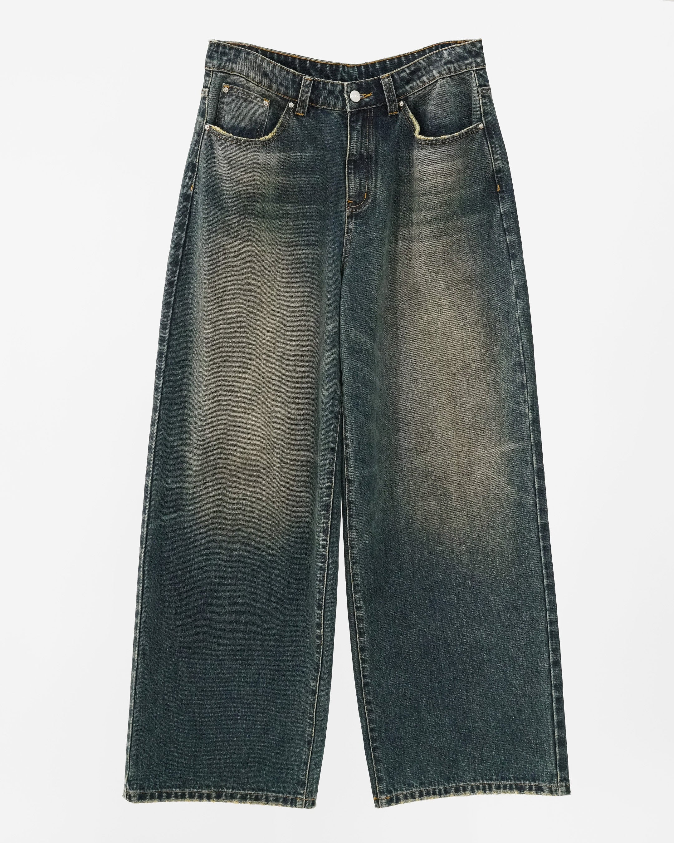 MUDWASH INDIGO BAGGY JEANS