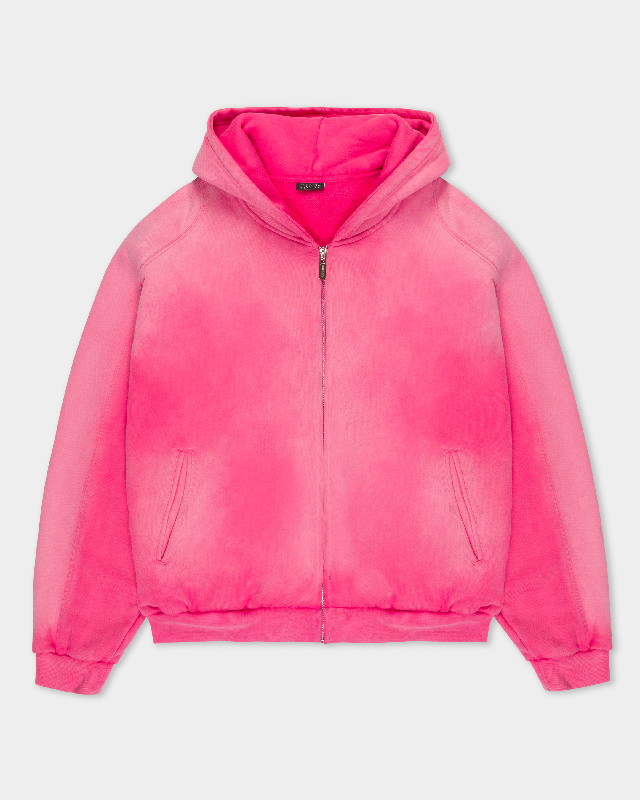 SUNFADED PINK ZIP UP HOODIE
