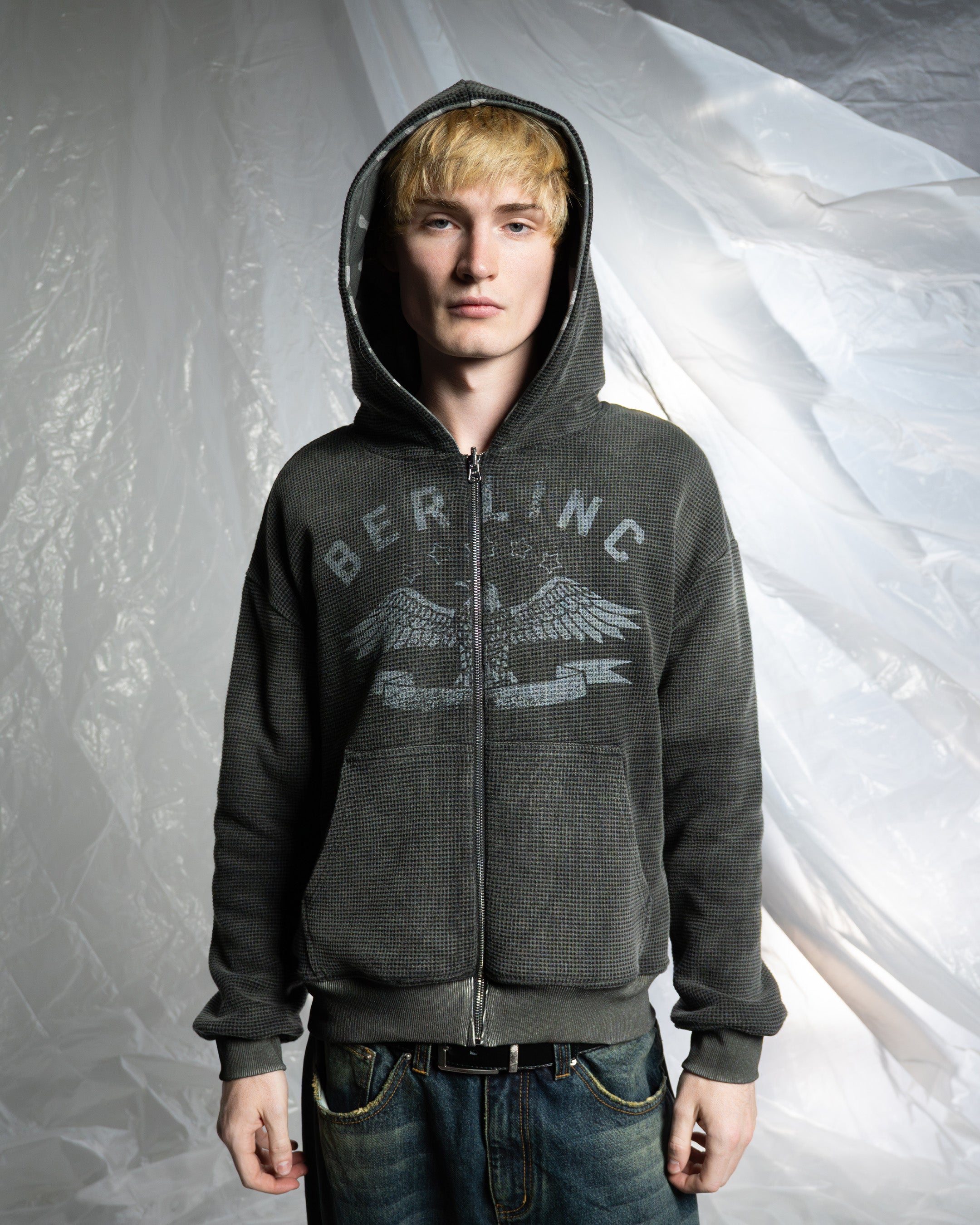 REVERSIBLE CAMO ZIP UP HOODIE