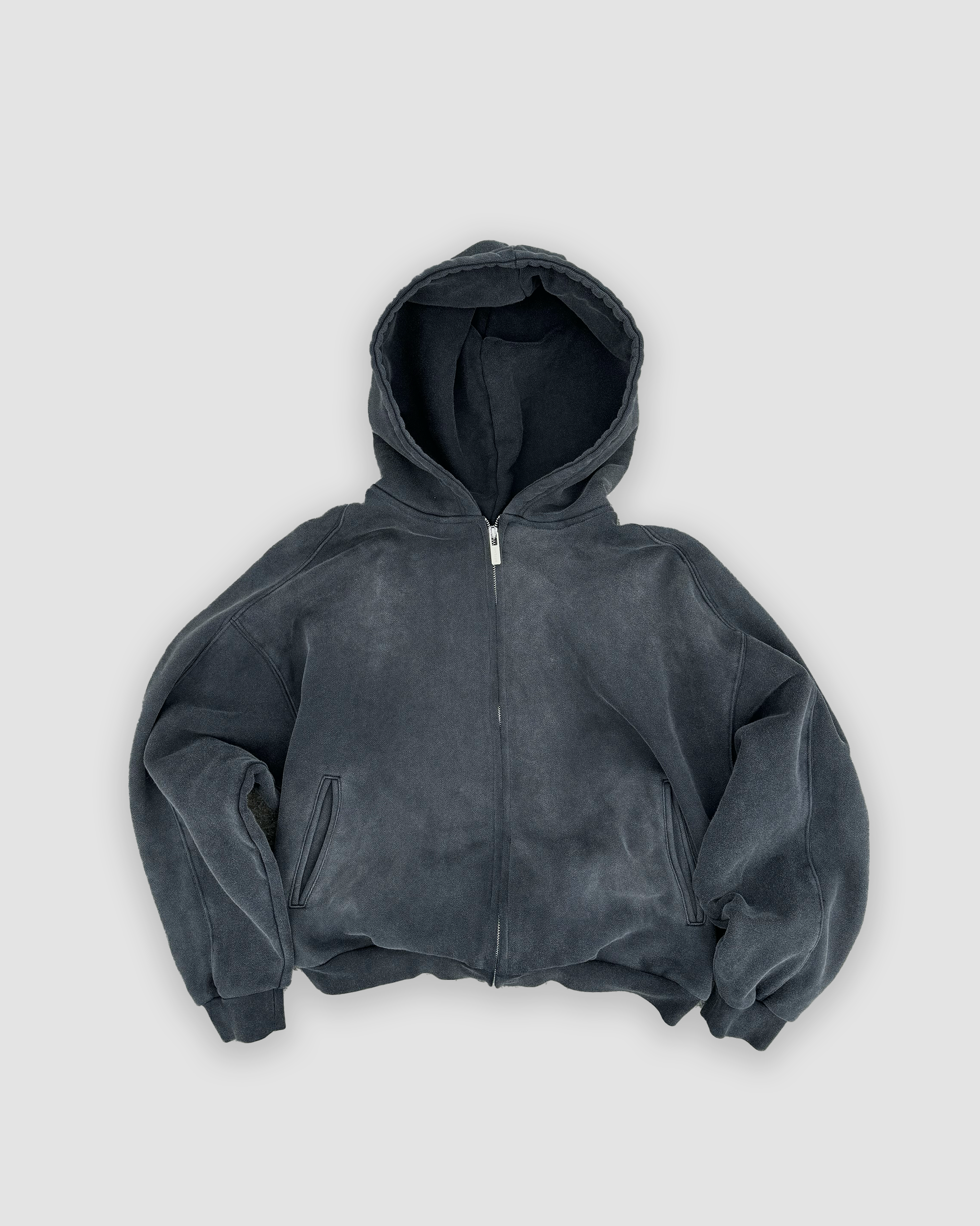 SUNFADED BLACK ZIP UP