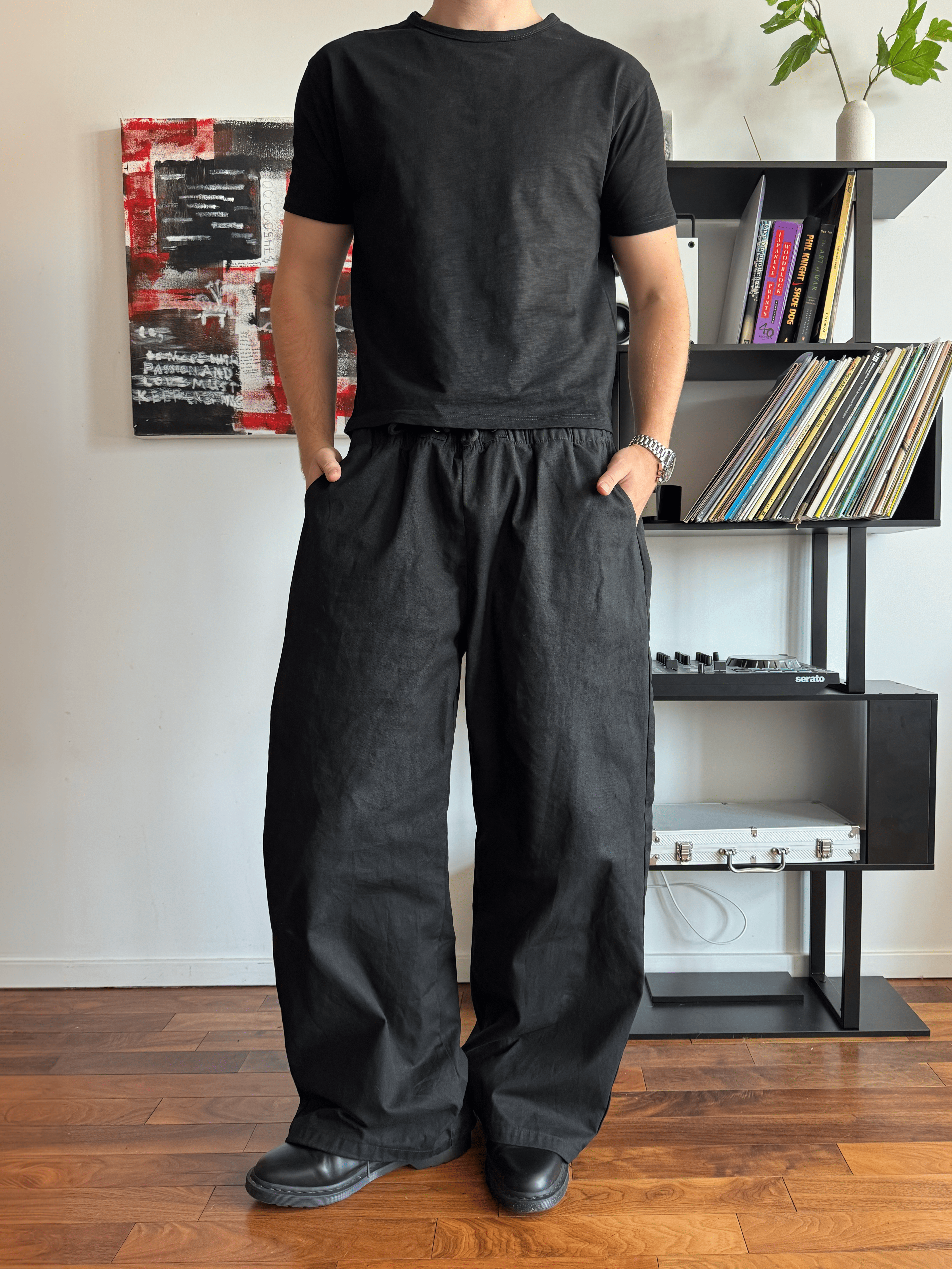 Black Canvas Pants
