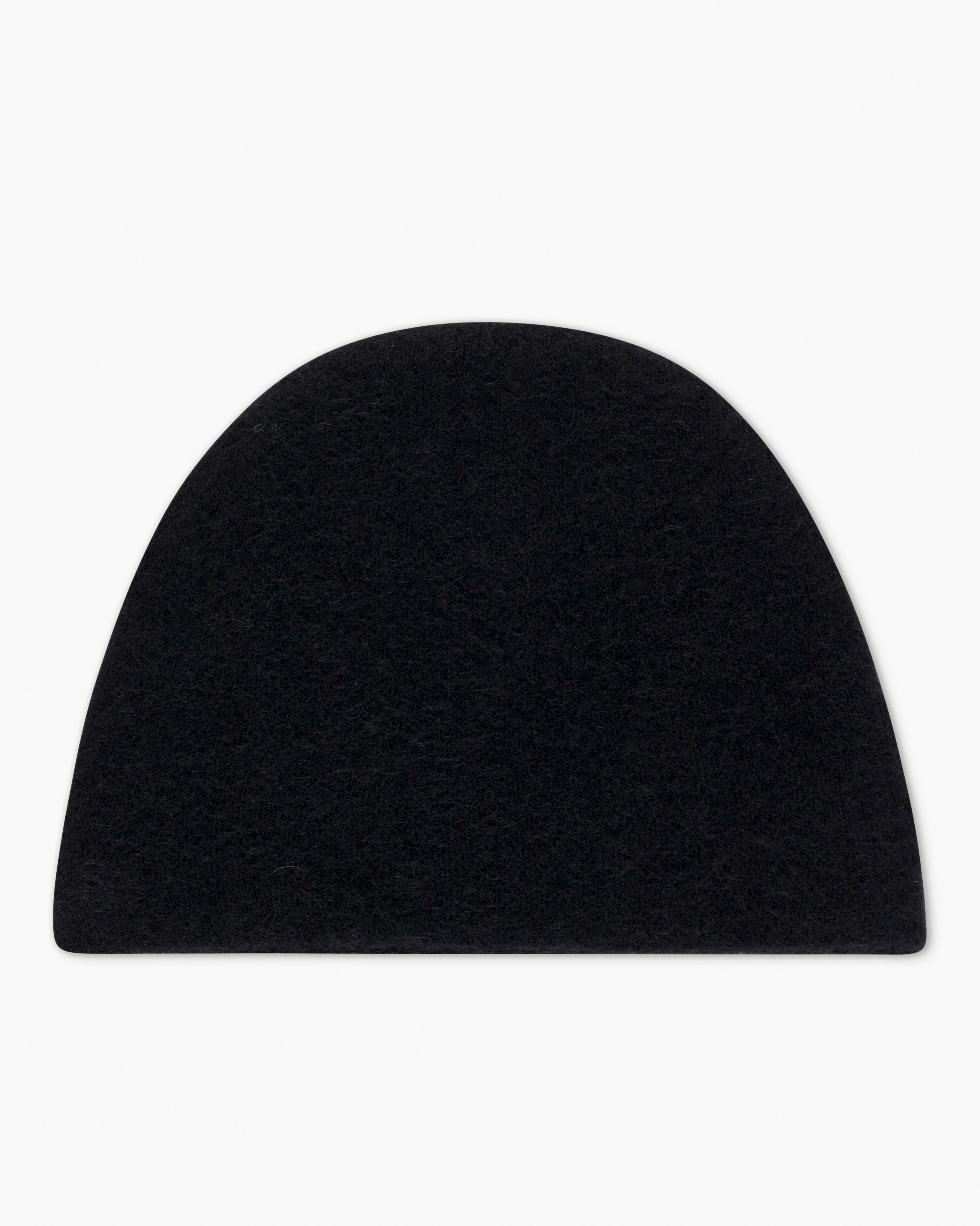 black mohair knit beanie
