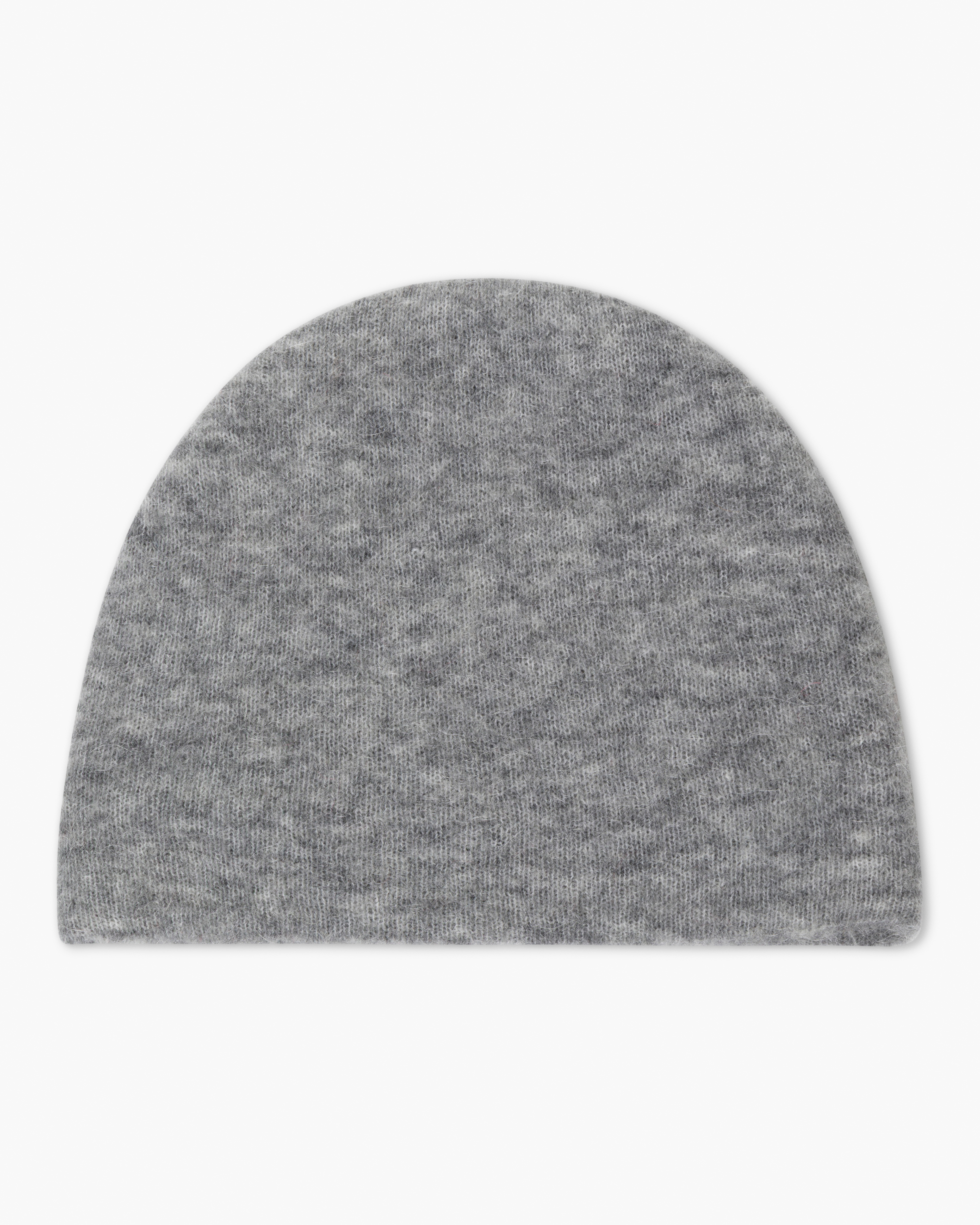 gray mohair knit beanie