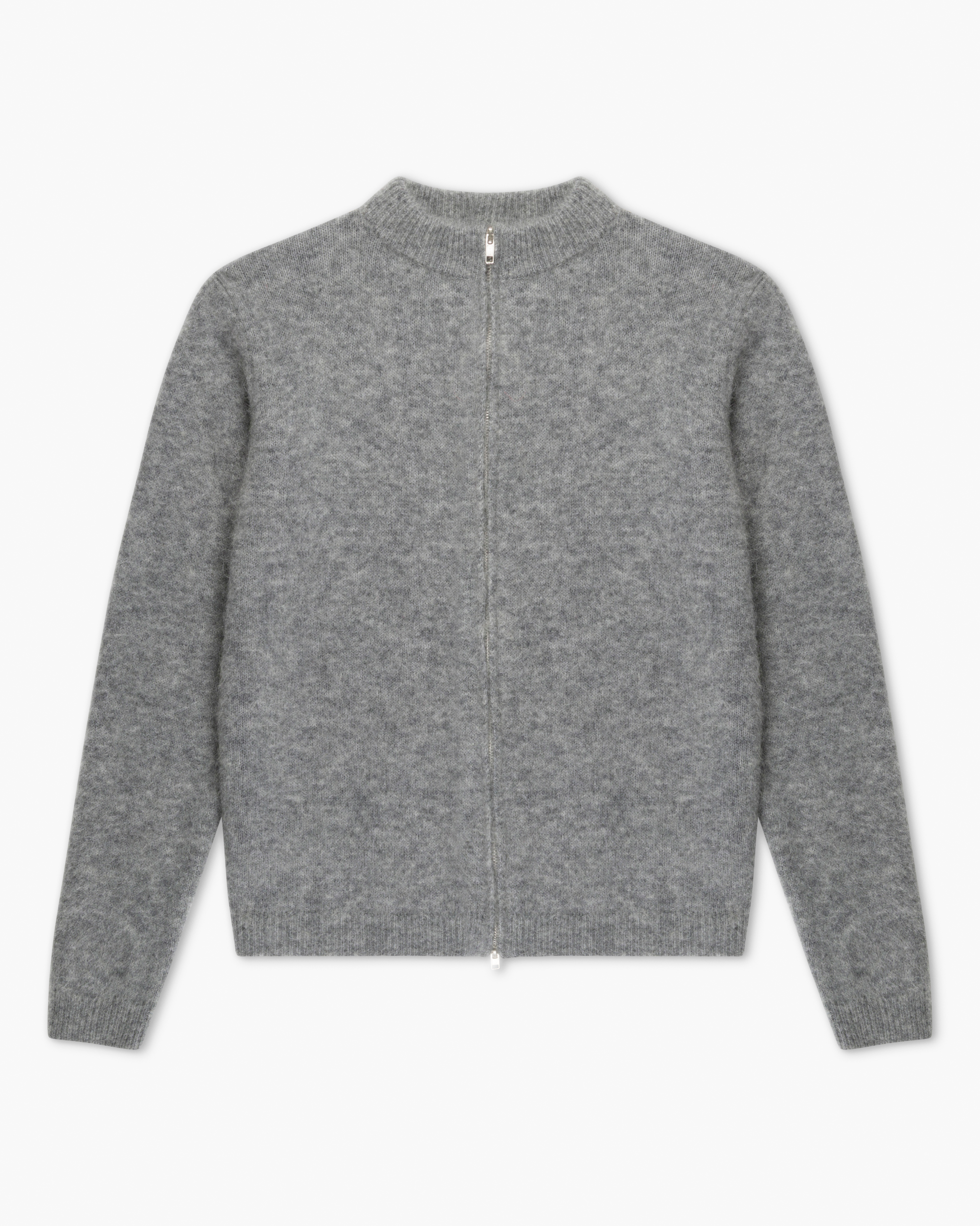 gray mohair knit sweater